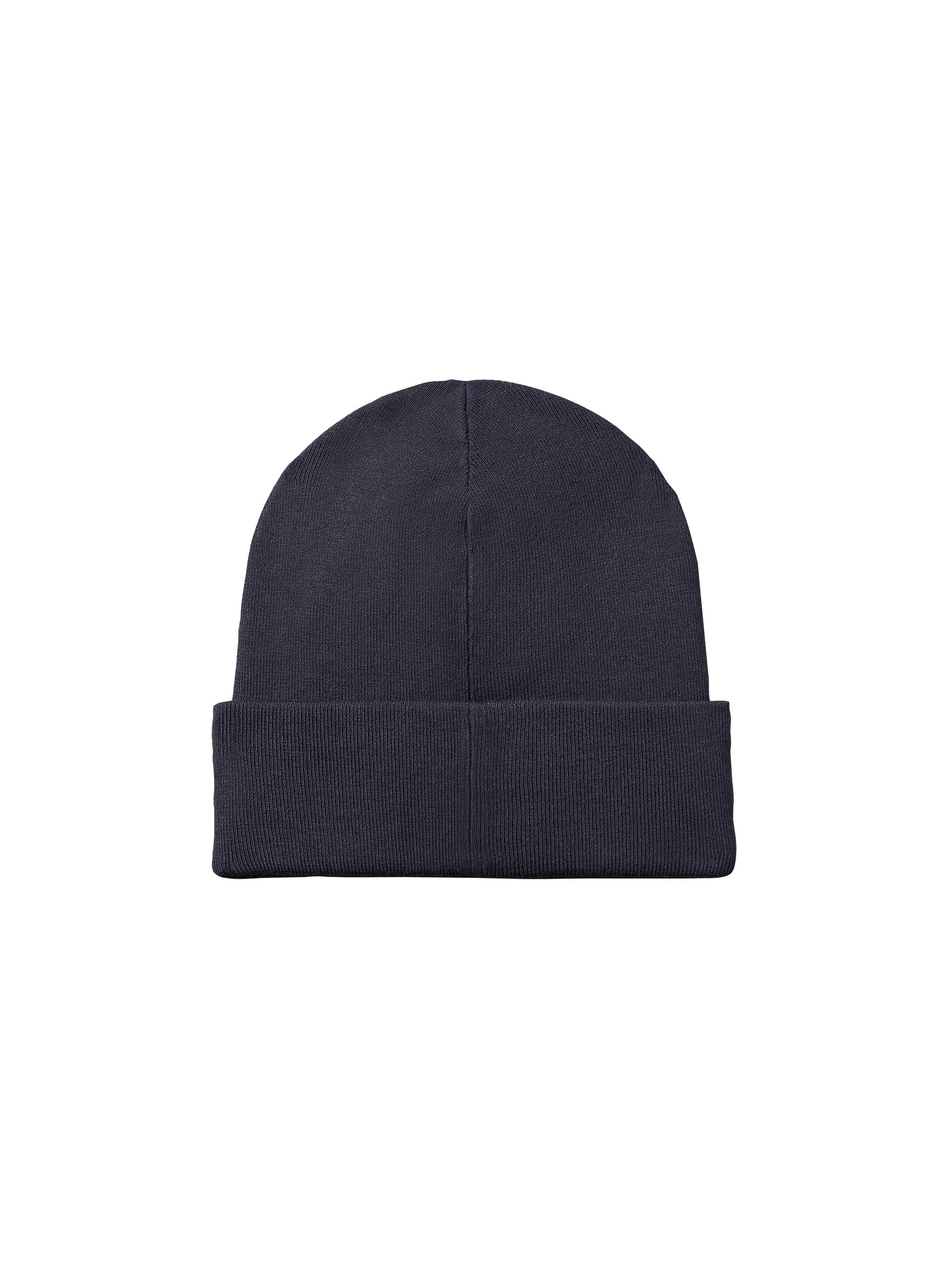 Calvin Klein Strickmütze »CK FINE RIB BEANIE« mit Markenlogo