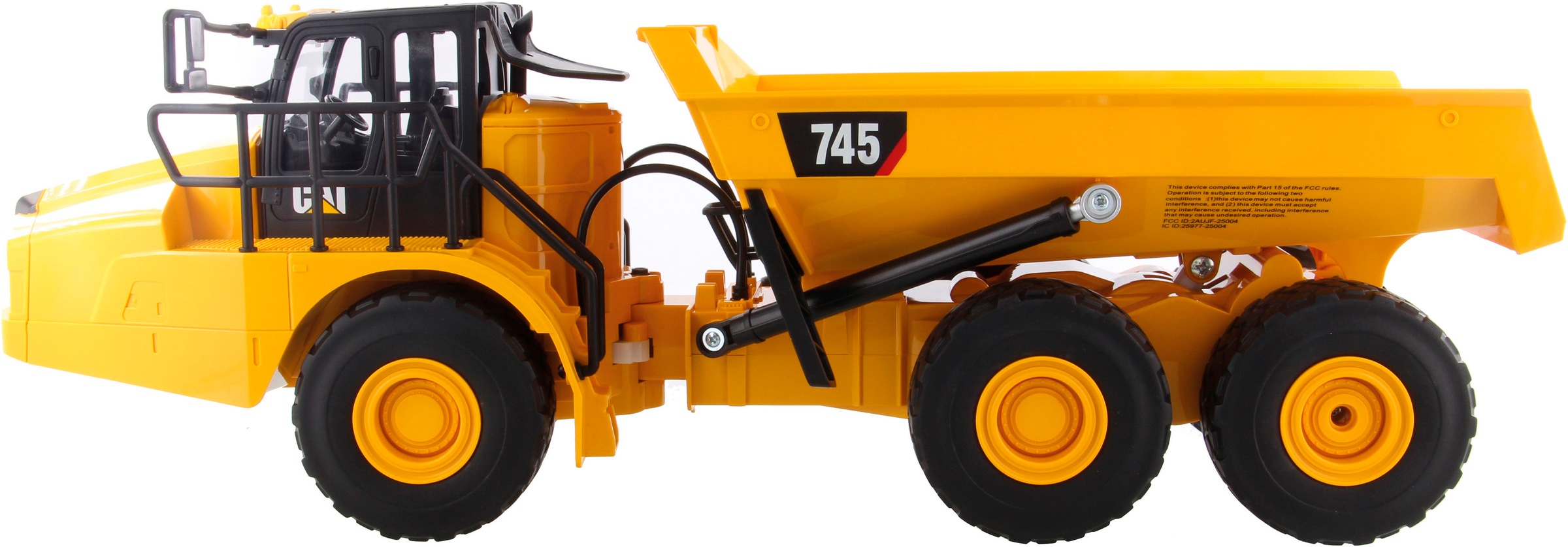 Carrera® RC-LKW »CAT 745 Gelenkmuldenkipper«, mit LED- und Soundfunktion