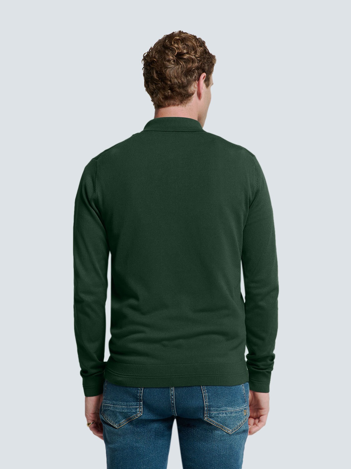 NO EXCESS Rundhalspullover »No Excess Polo-Pullover mit halbem Reißverschluss«