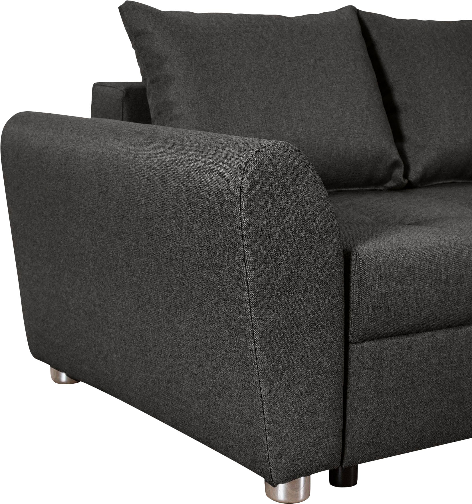 COLLECTION AB Ecksofa, Ecksofa,Bettfunktion,Bettkasten,Bonnelfederkern, Rückenkissen