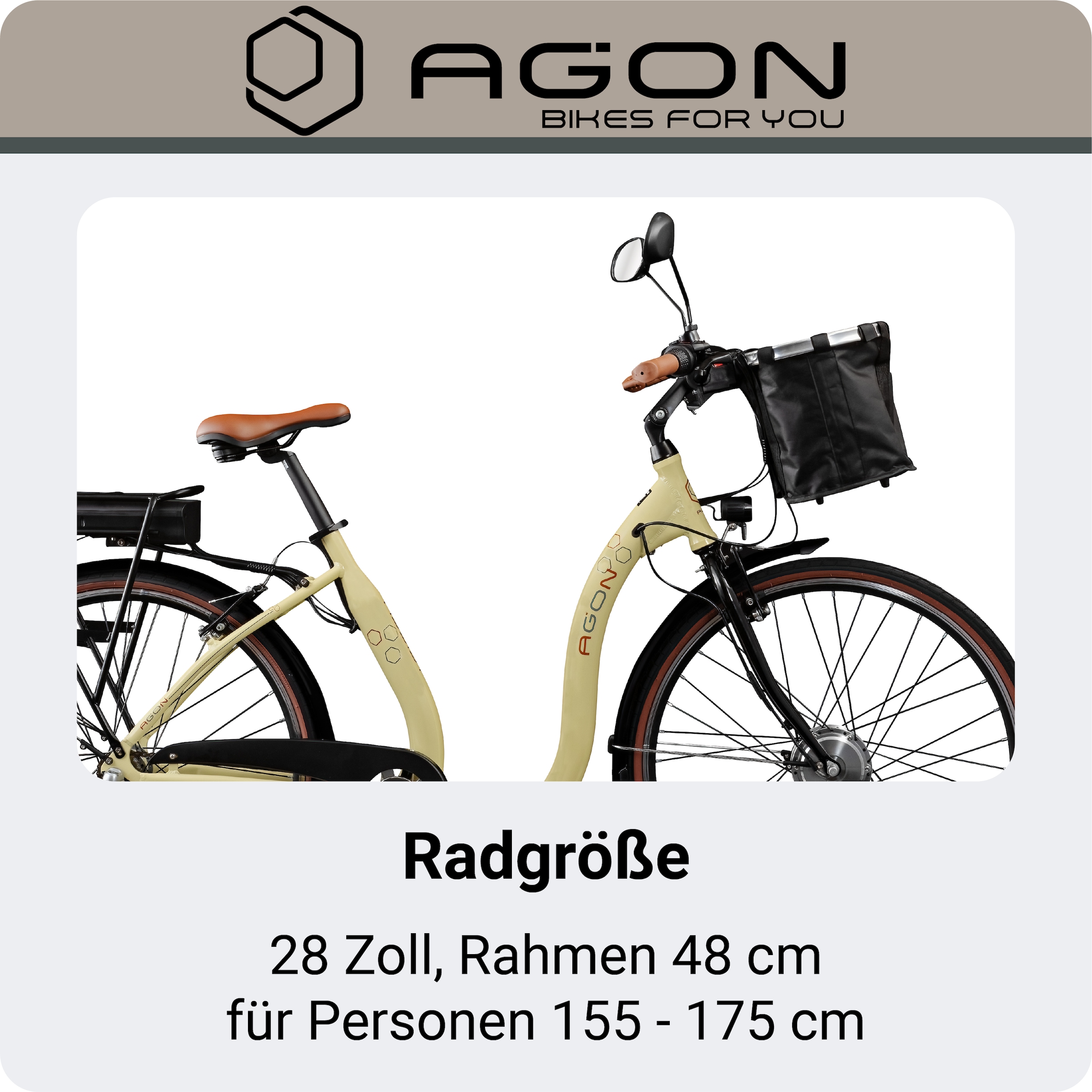 AGON »Assist« 3 Gang Nabenschaltung Frontmotor 250 W