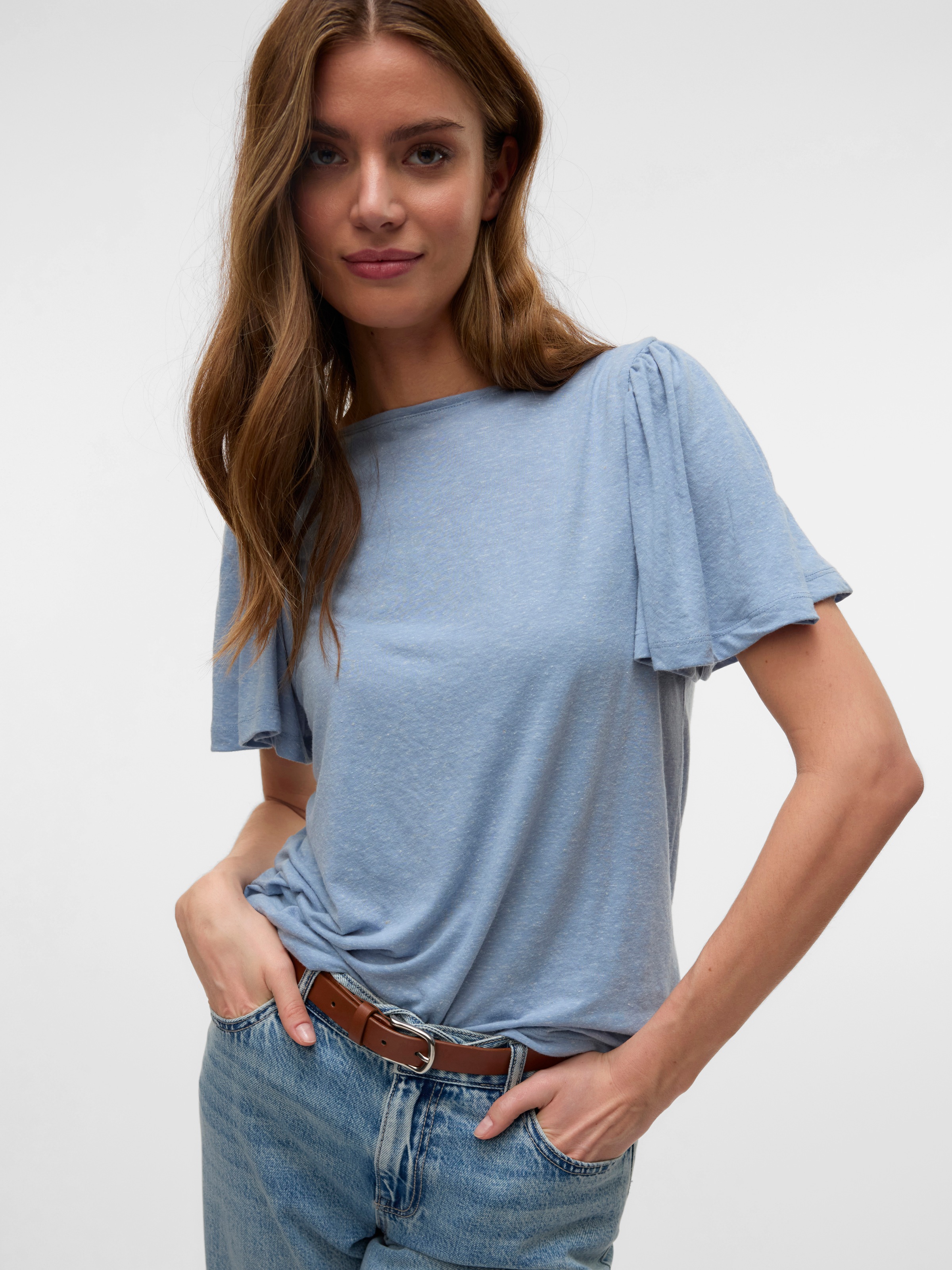 Vero Moda Kurzarmshirt "VMPALOMA ONELLA SS BOATNECK TOP VMA NOOS" günstig online kaufen