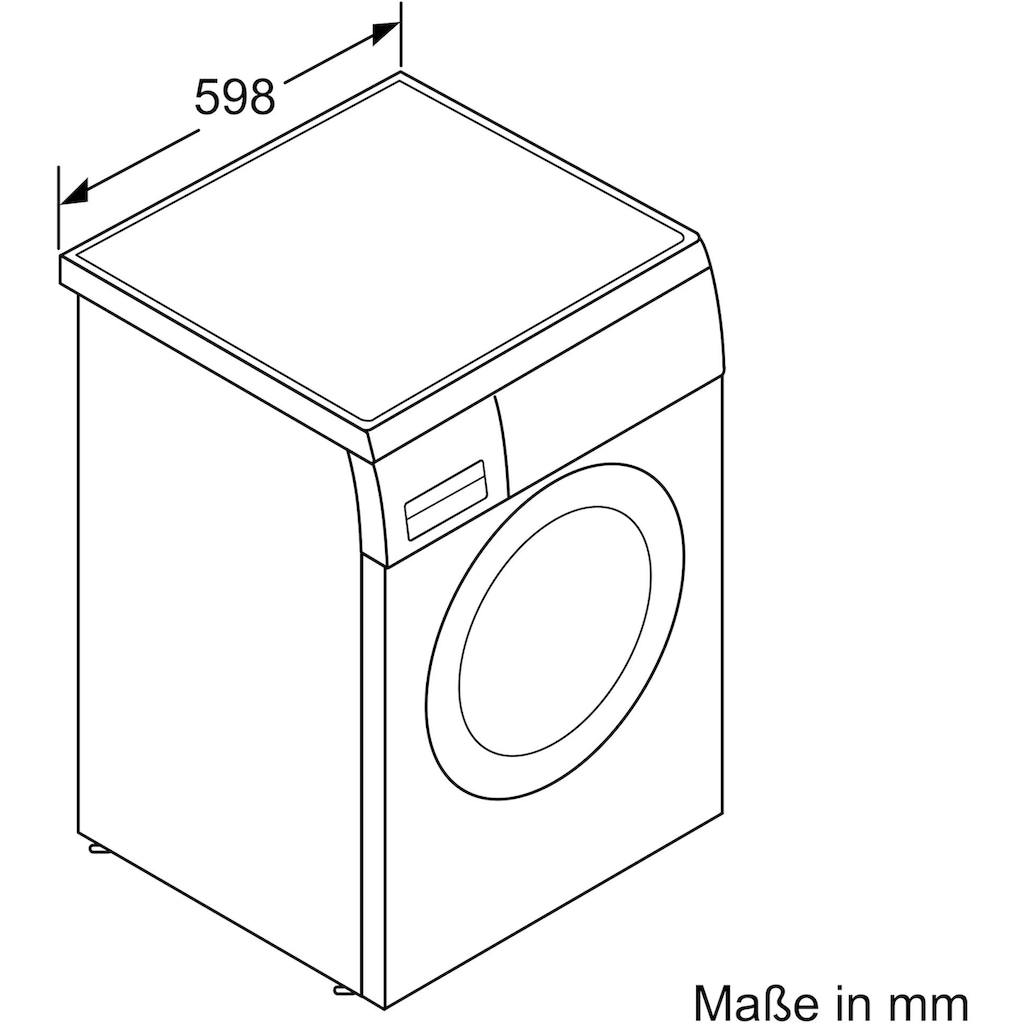 BOSCH Waschmaschine »WUU28T20«, 6, WUU28T20, 8 kg, 1400 U/min, unterbaufähig