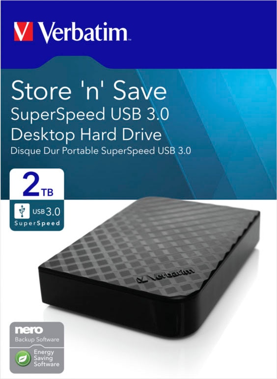Verbatim externe HDD-Festplatte »Store 'n' Save«, 3,5 Zoll, Anschluss USB 3.0-SATA