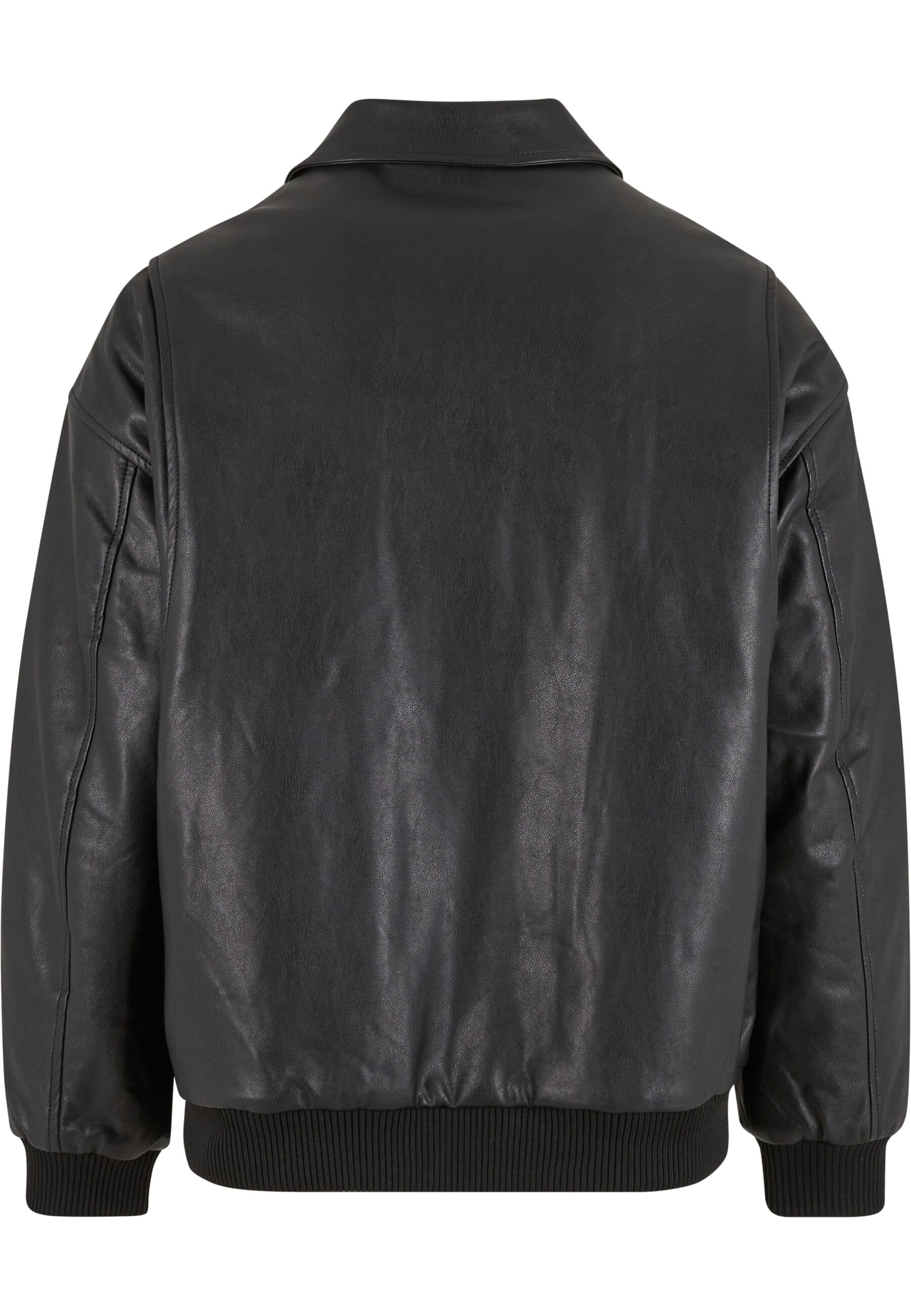 URBAN CLASSICS Lederjacke »Urban Classics Synthetic Leather Blouson« 1 Stk. tlg. ohne Kapuze