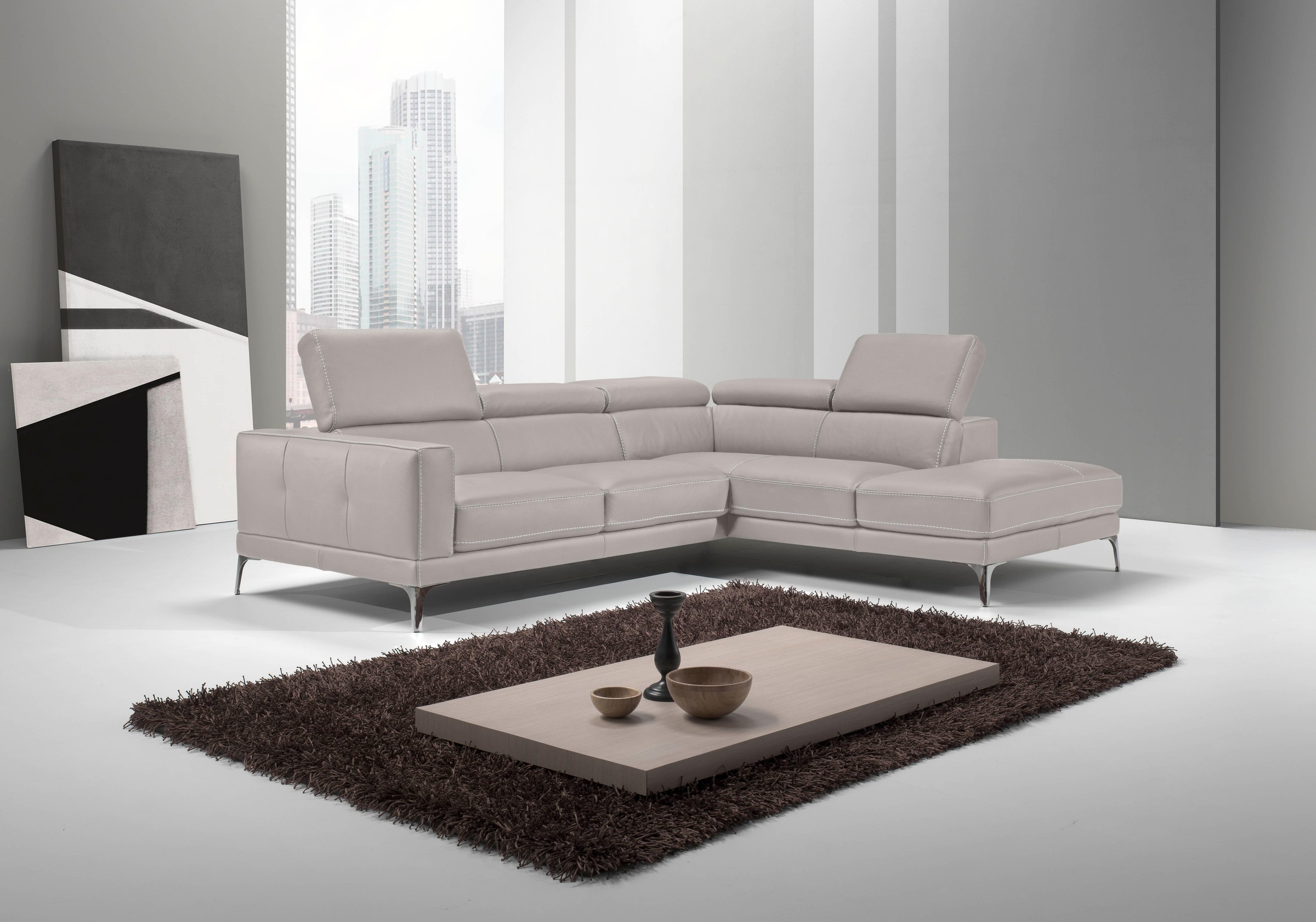 Egoitaliano Ecksofa "Claudie, Designsofa mit extrakomfortablem Sitzkomfort, L-Form" Inkl. Kopfteilverstellung, L-Form
