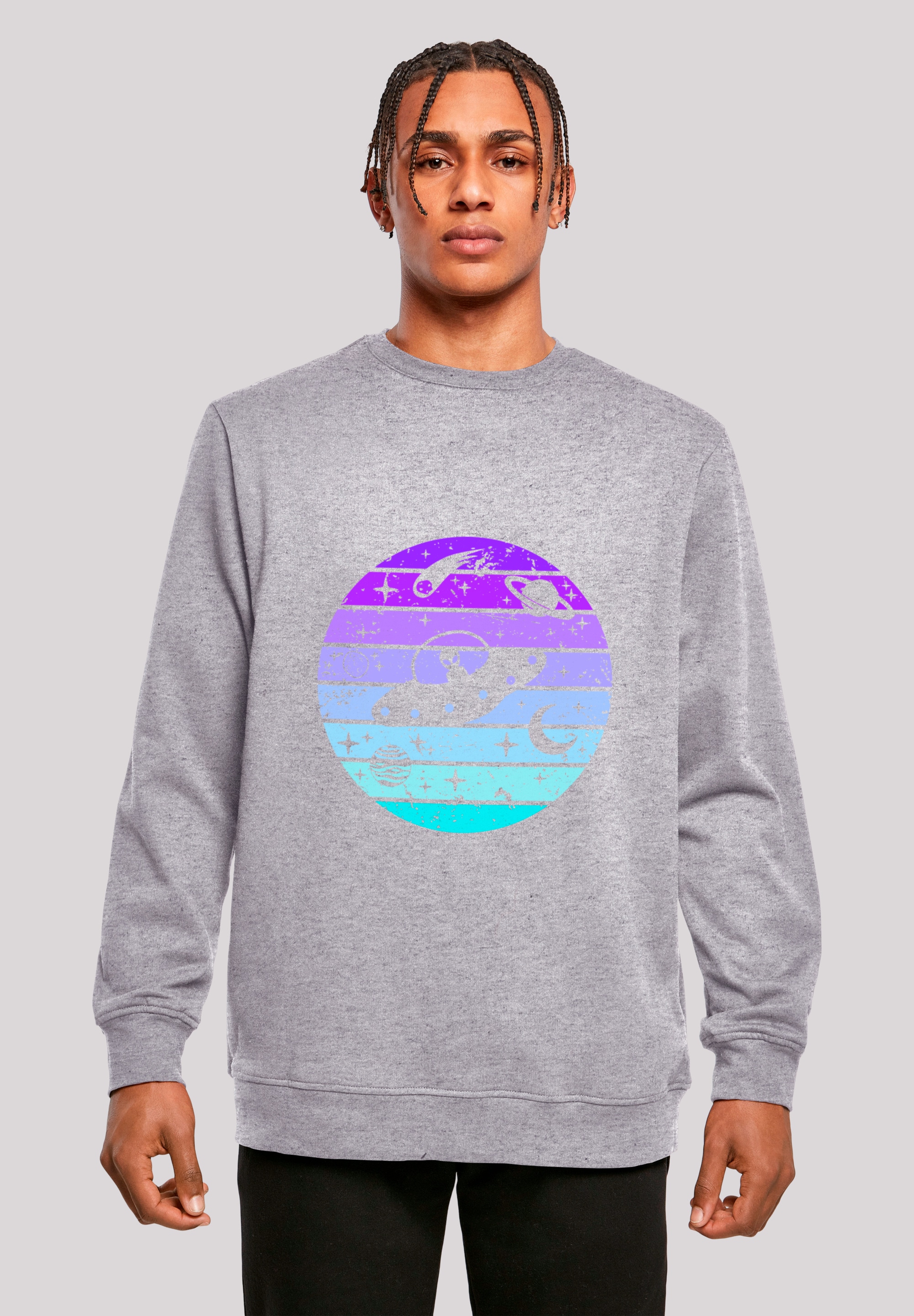 F4NT4STIC Sweatshirt "Retro Alien Weltraum Sonnenuntergang", Premium Qualit günstig online kaufen