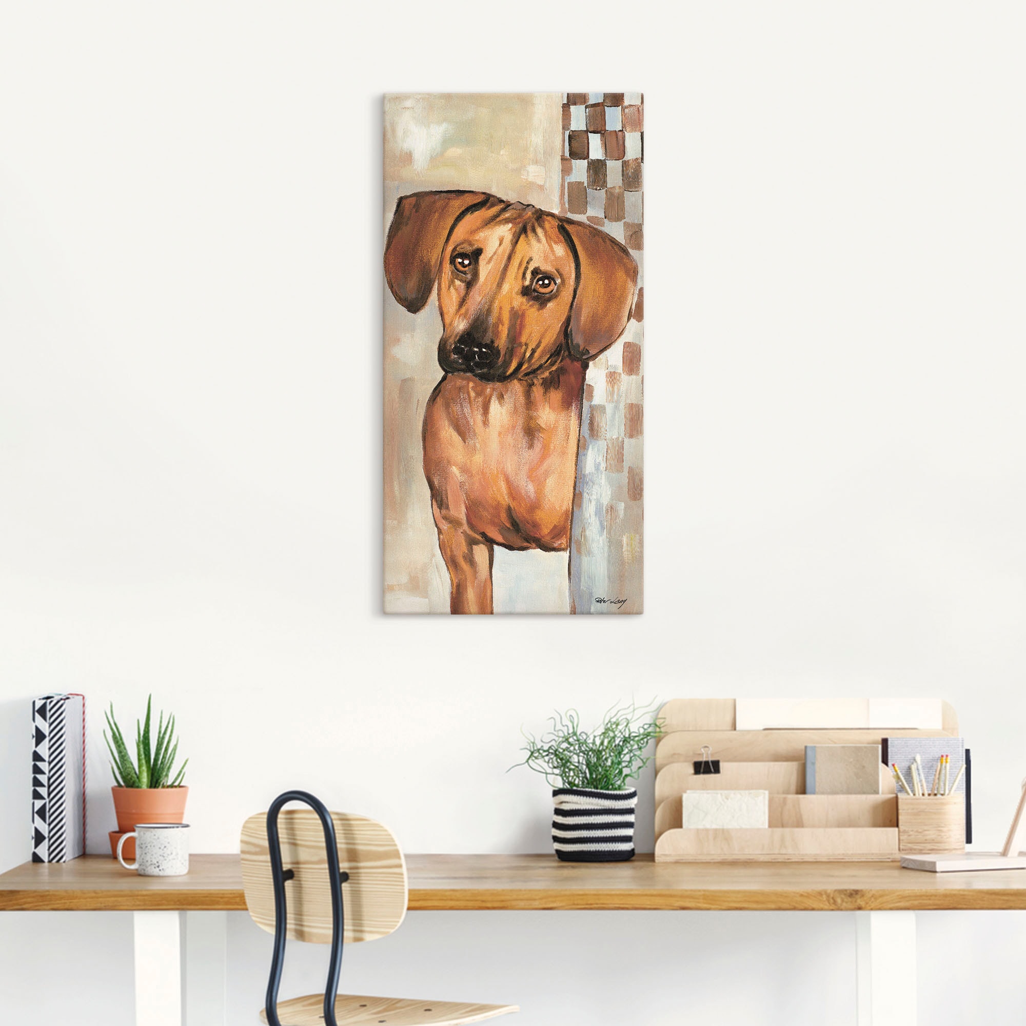 Artland Leinwandbild »Hund«, Haustiere, (1 St.), auf Keilrahmen gespannt