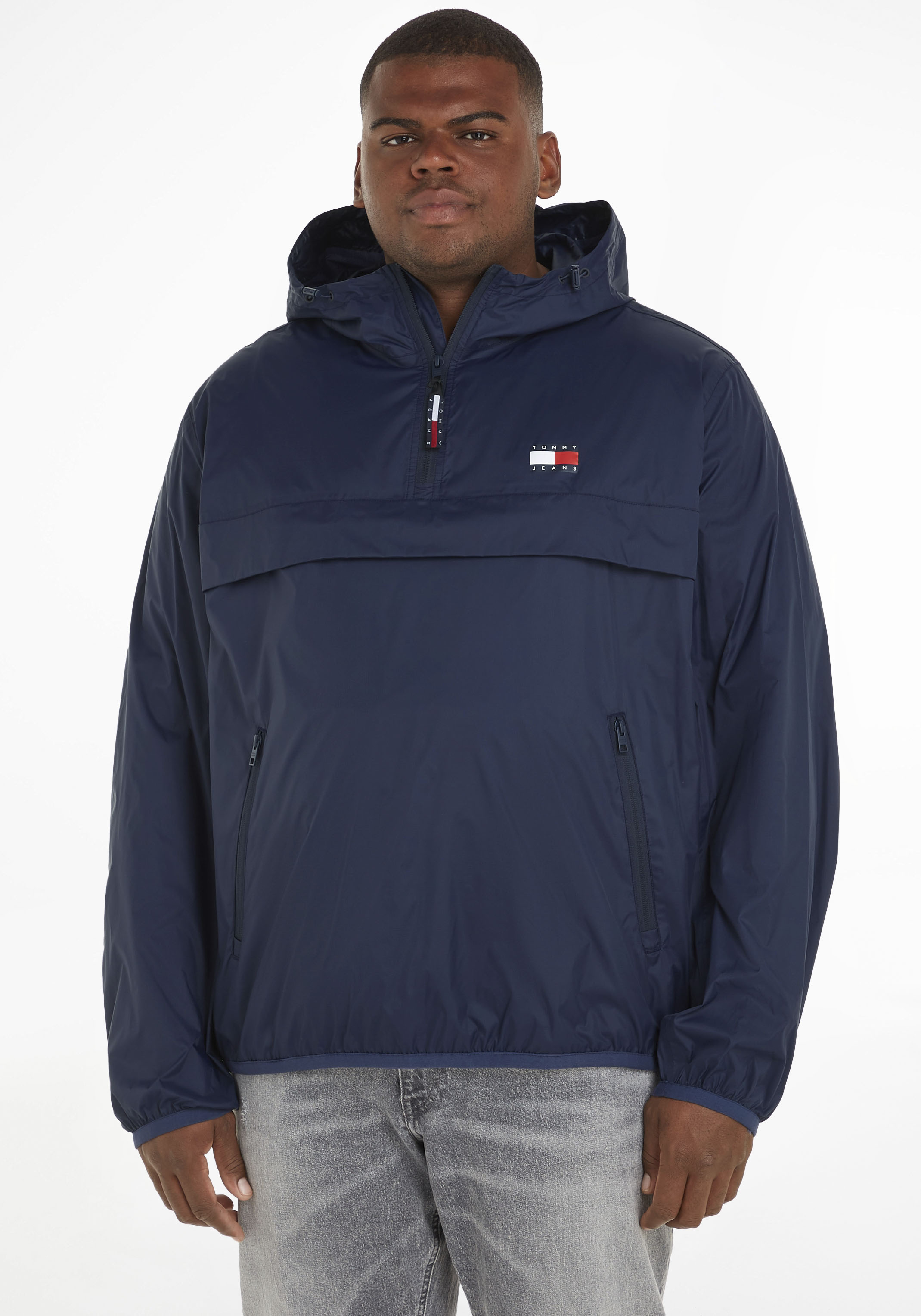 Windbreaker »TJM PLUS PCK CHICAGO POPOVER«, mit Kapuze, mit Eingriffstaschen