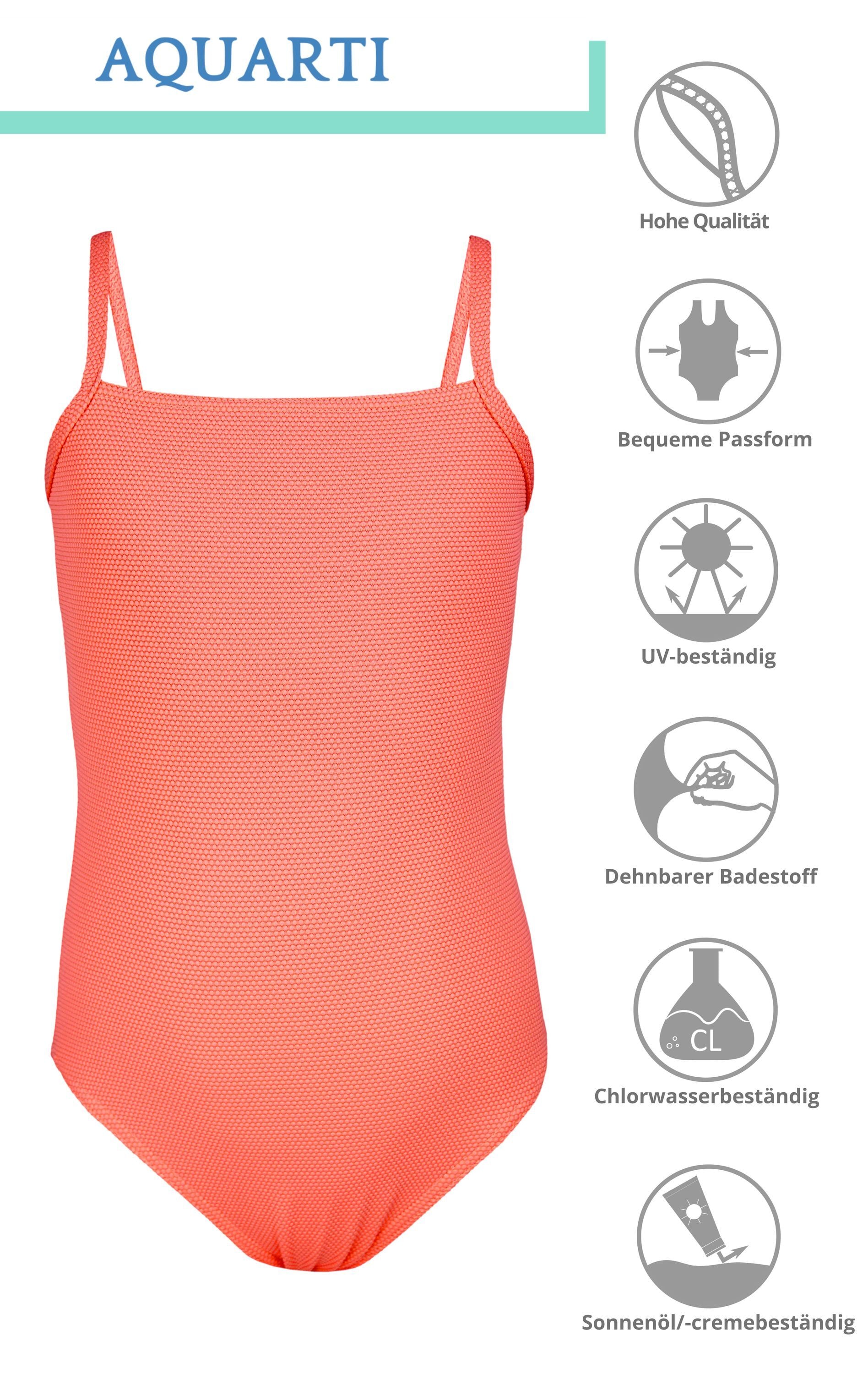 AQUARTI Badeanzug »Badeanzug Mädchen Badeanzug mit Spaghettiträgern«