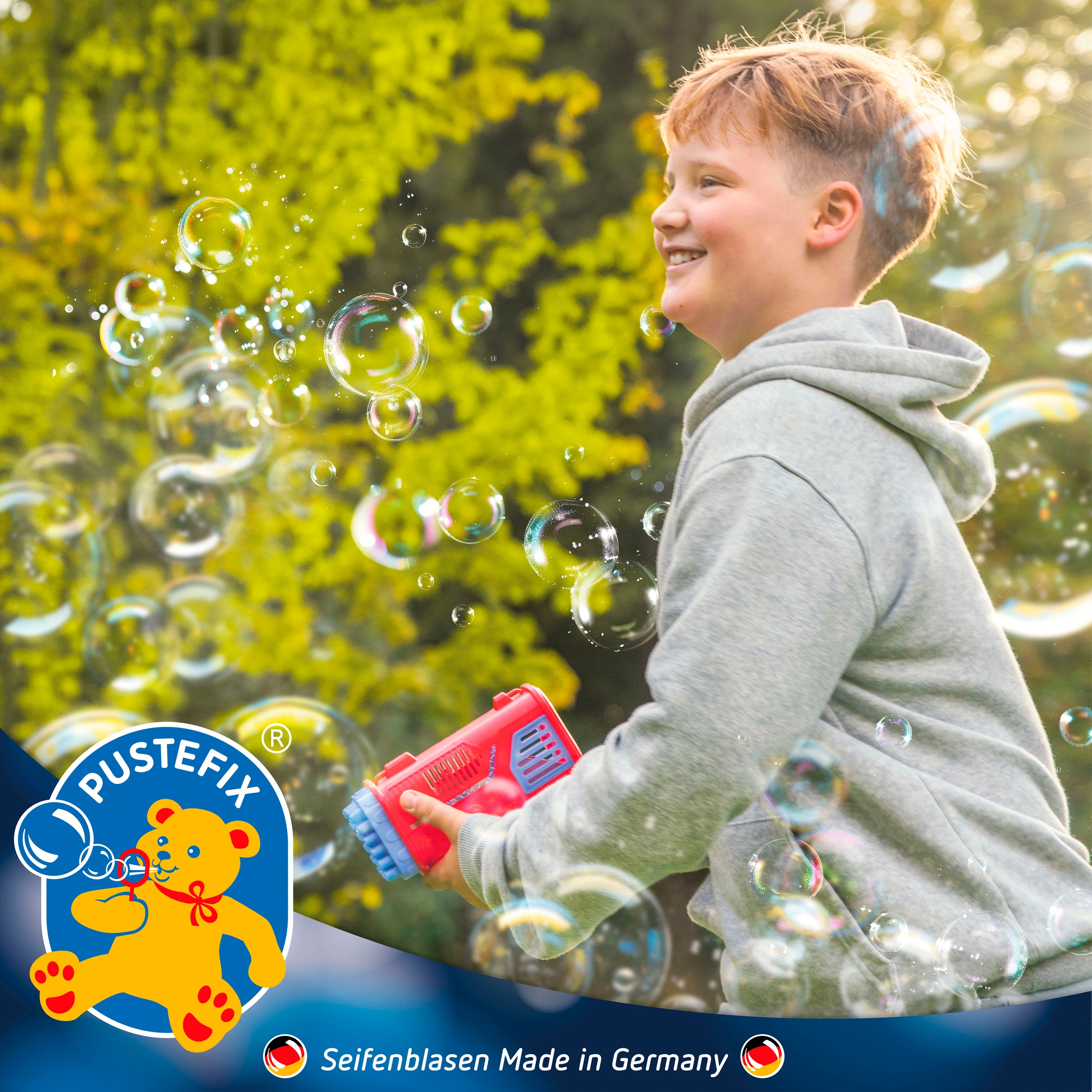 PUSTEFIX Seifenblasen Kanone »Bubble Bazooka«, mit LED-Licht