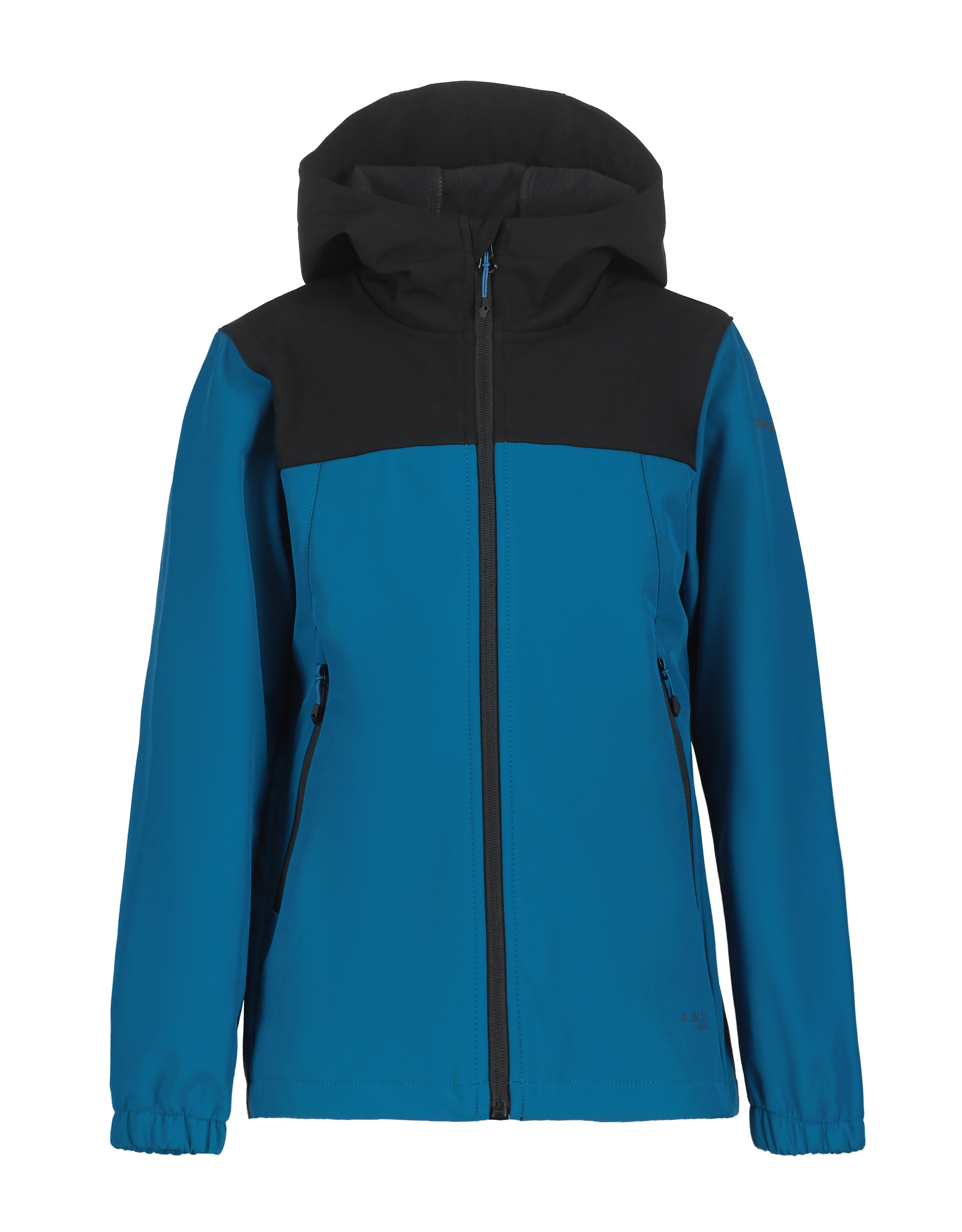 Icepeak Softshelljacke "ICEPEAK KONAN JR" mit Kapuze Reißverschlusstaschen, atmungsaktiv, winddicht, wasserabweisend