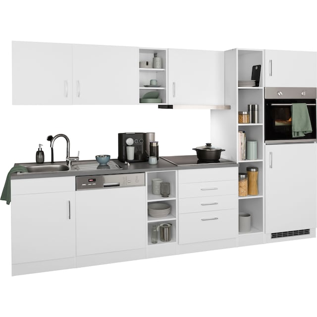 HELD MÖBEL Küchenzeile »Paris«, mit E-Geräten, Breite 290 cm, wahlweise mit  Induktionskochfeld kaufen | BAUR