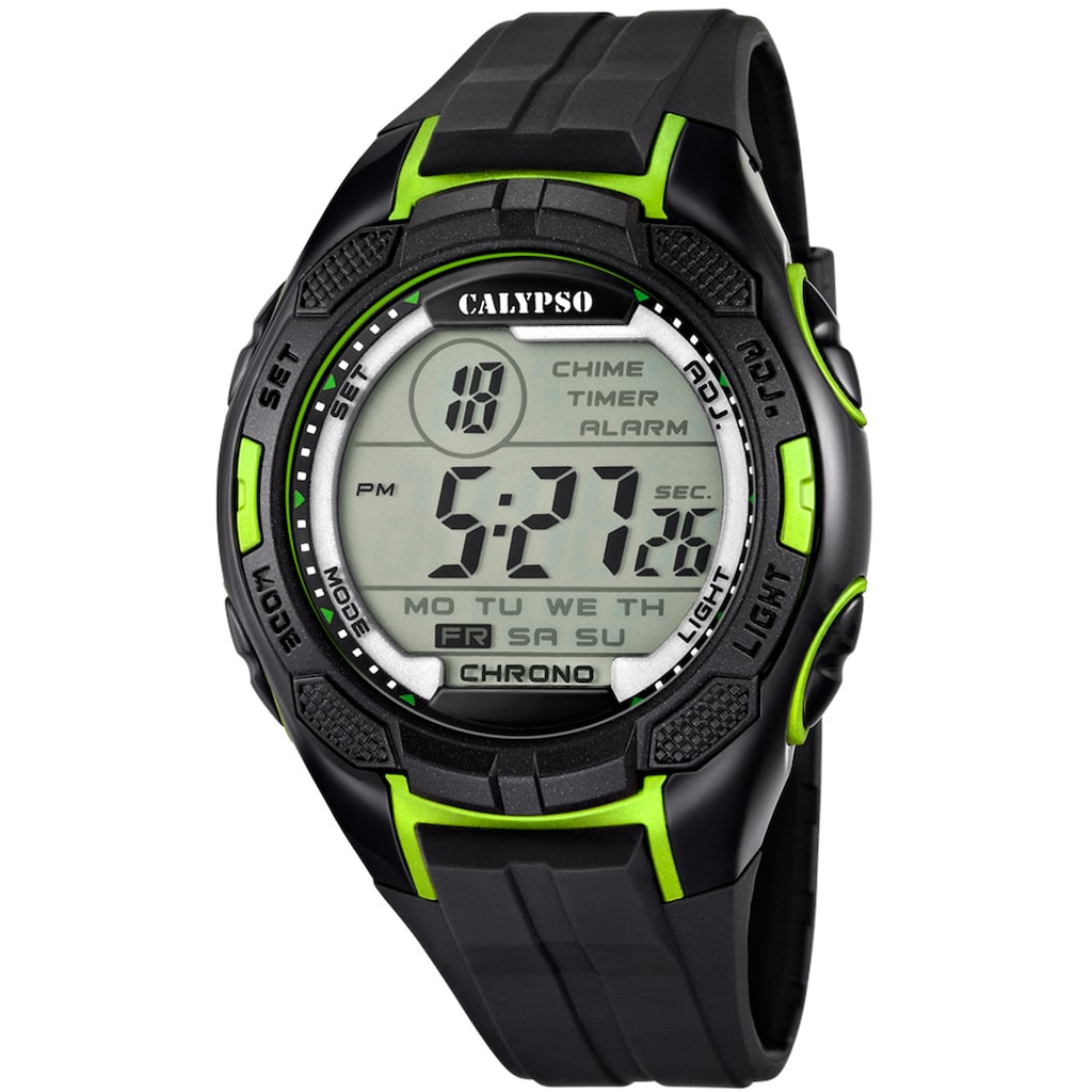 CALYPSO WATCHES Chronograph »Digital For Man, K5627/4«, Armbanduhr, Quarzuhr, Herrenuhr, Datum, Digitalanzeige, Stoppfunktion