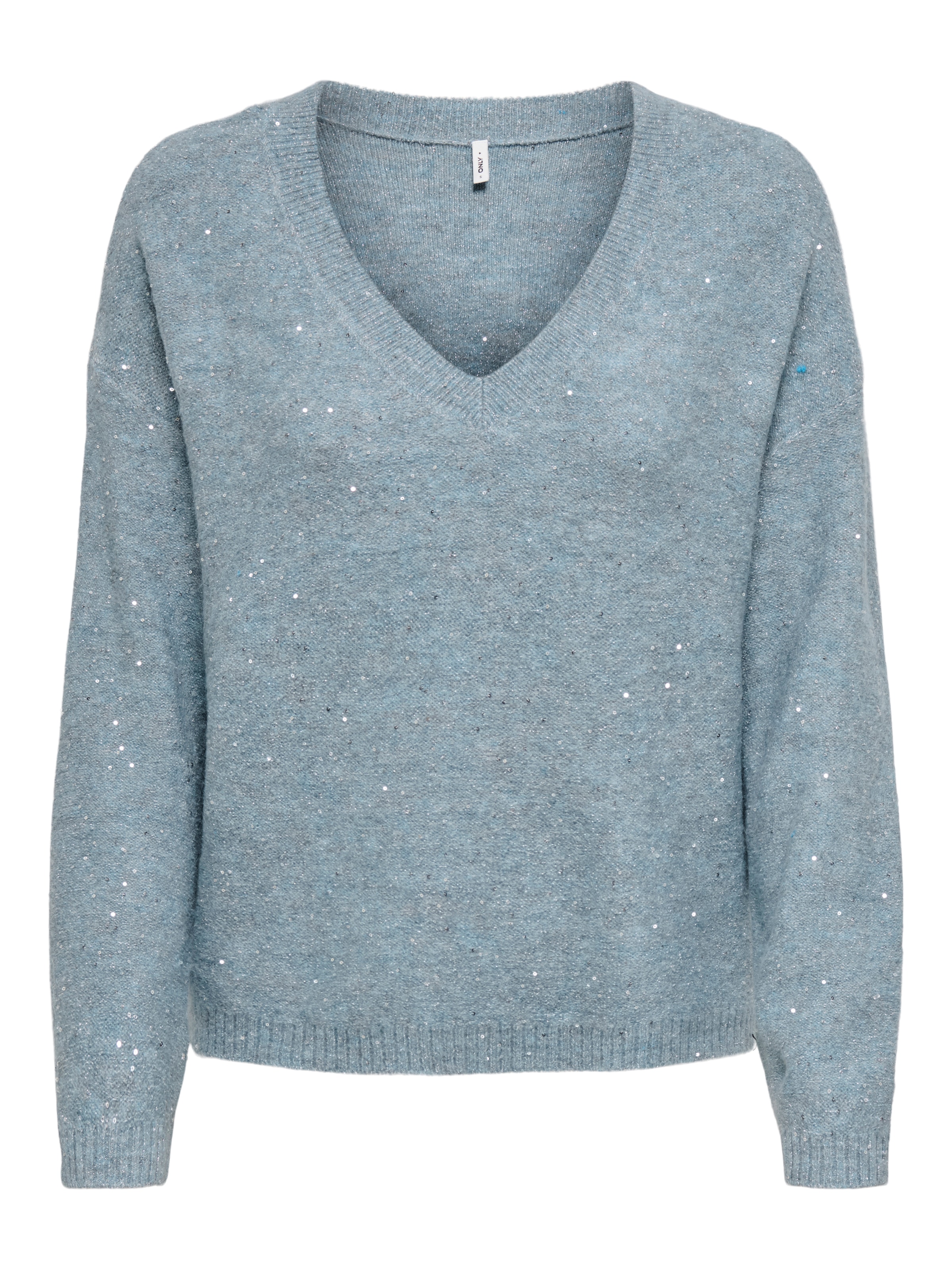 ONLY Strickpullover »ONLARIZONA LS SEQUINS V-NECK PUL KNT«