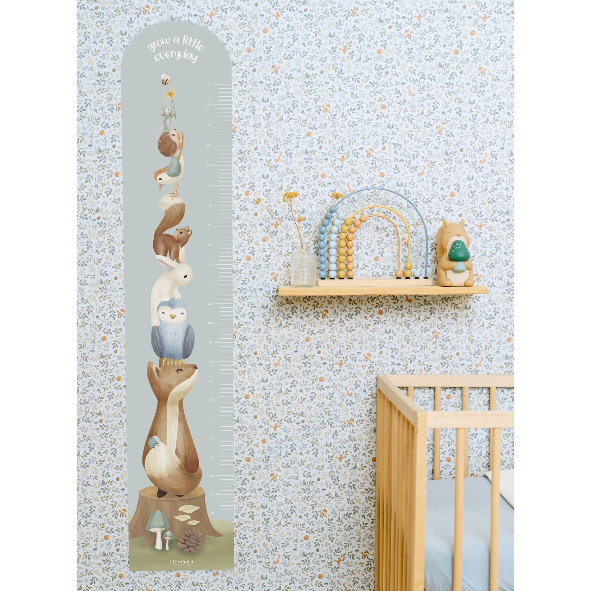 LITTLE DUTCH Wandtattoo »Wachstumstabelle Forest Friends (142x28cm)«, (1 St.)