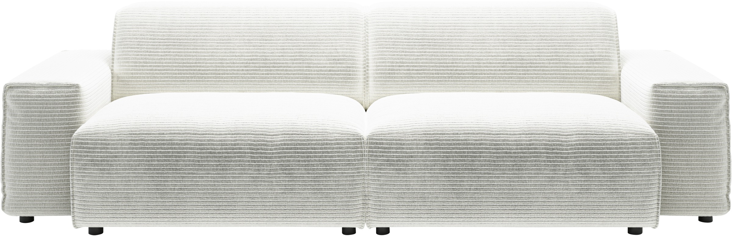 Big-Sofa HOME AFFAIRE "Glimminge auch in Breitcord, Feincord + Easy care-Bezug", weiß, B:254cm H:71cm T:101cm, 100% Polyester, Sofas, Big-Sofa, besondere Kedernähte Zierkissen 2