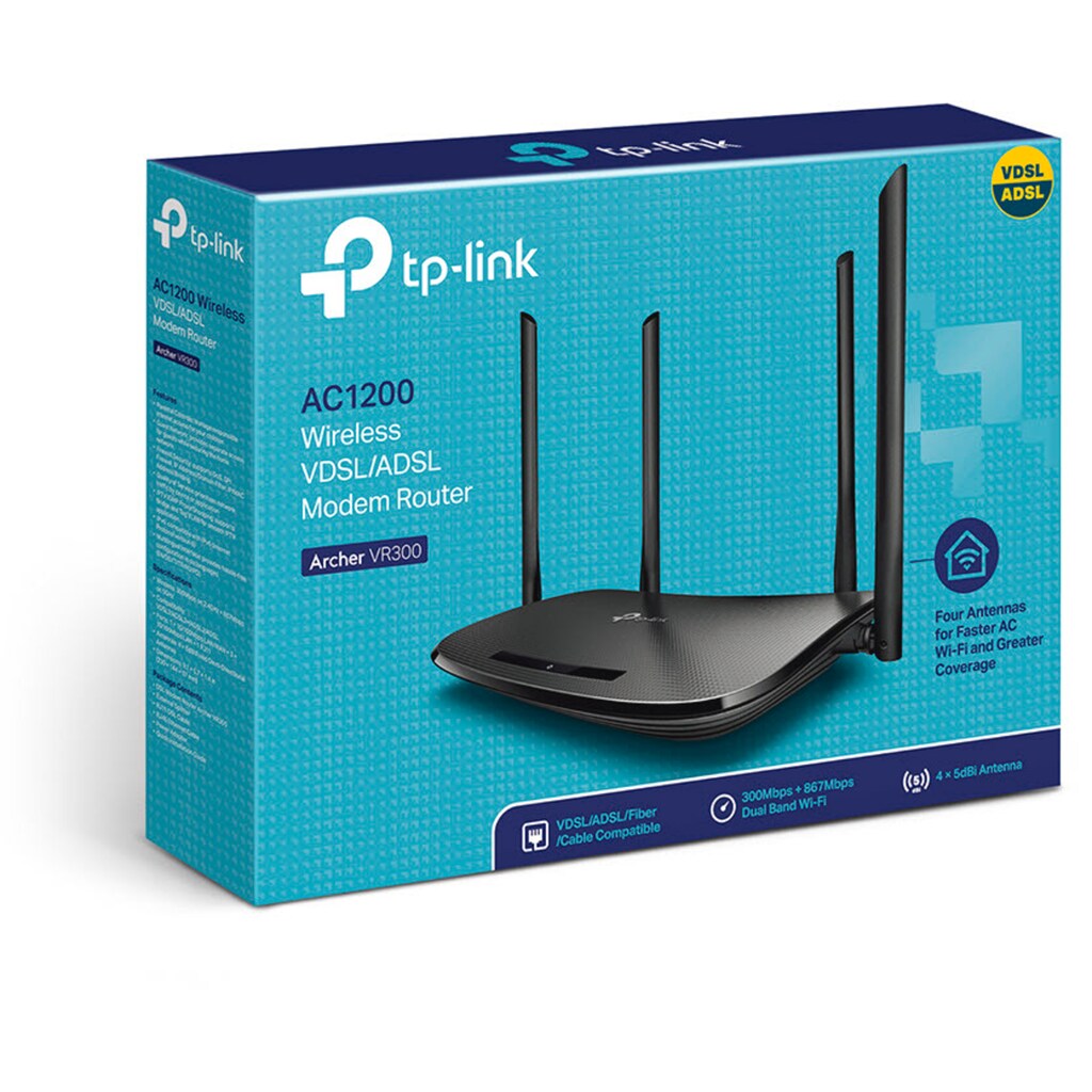 TP-Link DSL-Router »Archer VR300 AC1200 Gigabit WLAN ADSL/VDSL Router«