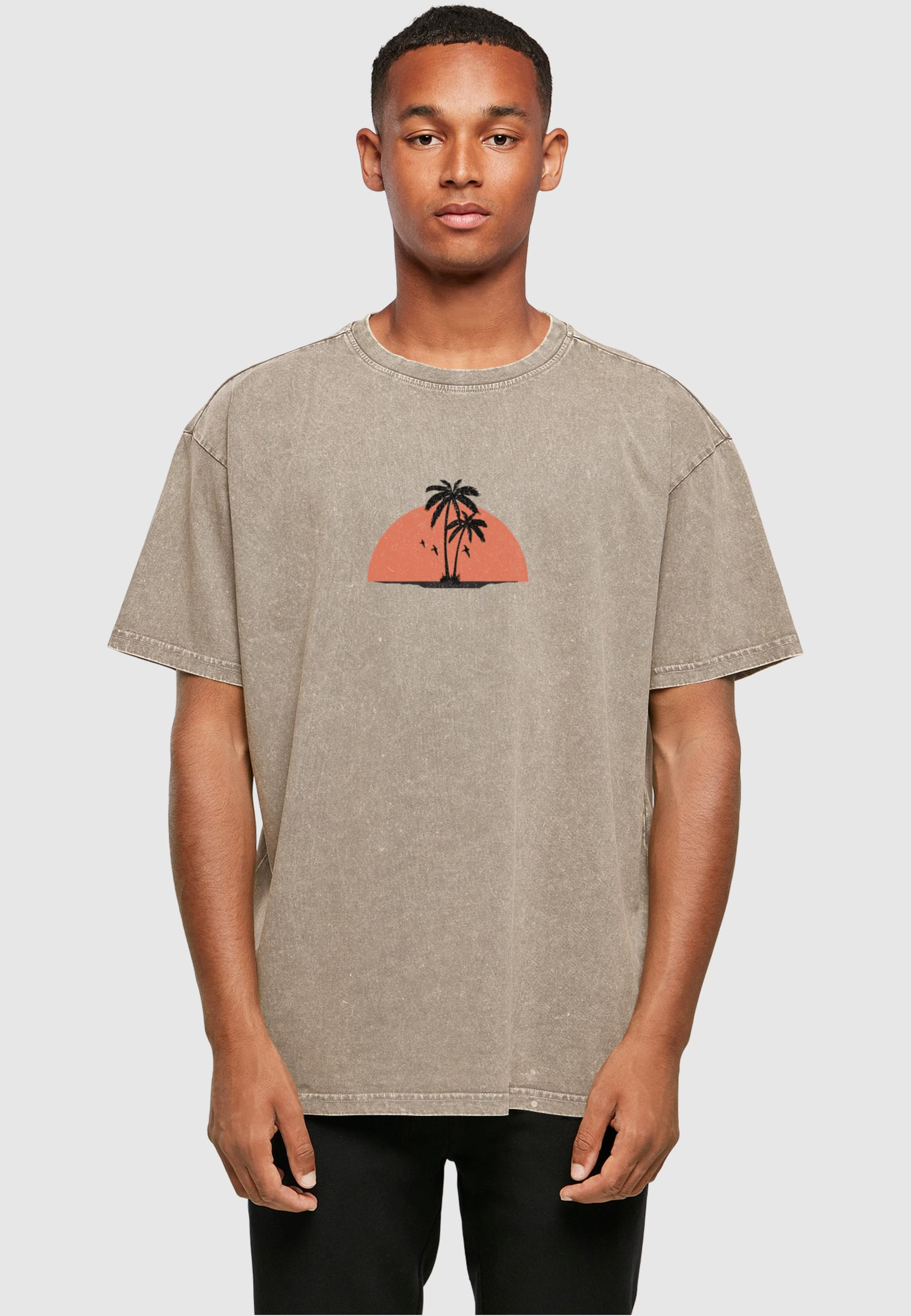 Thumbnail - Merchcode T-Shirt "Merchcode Herren Summer - Beach Acid Washed Oversize Tee", (1 tlg.)