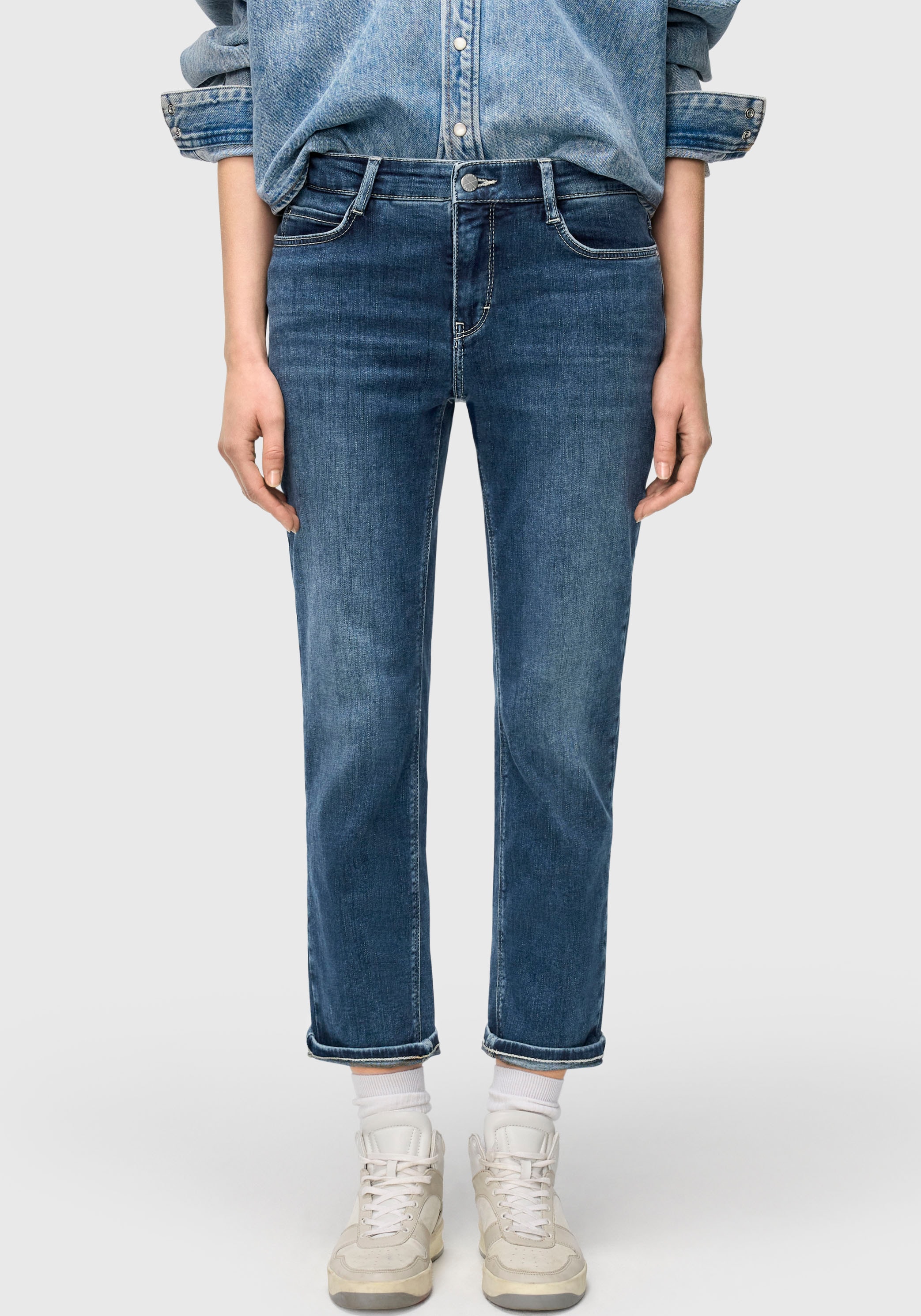 MAC 7/8-Jeans "DREAM cropped auth." Innovativer Hyperstretch Denim mit figu günstig online kaufen