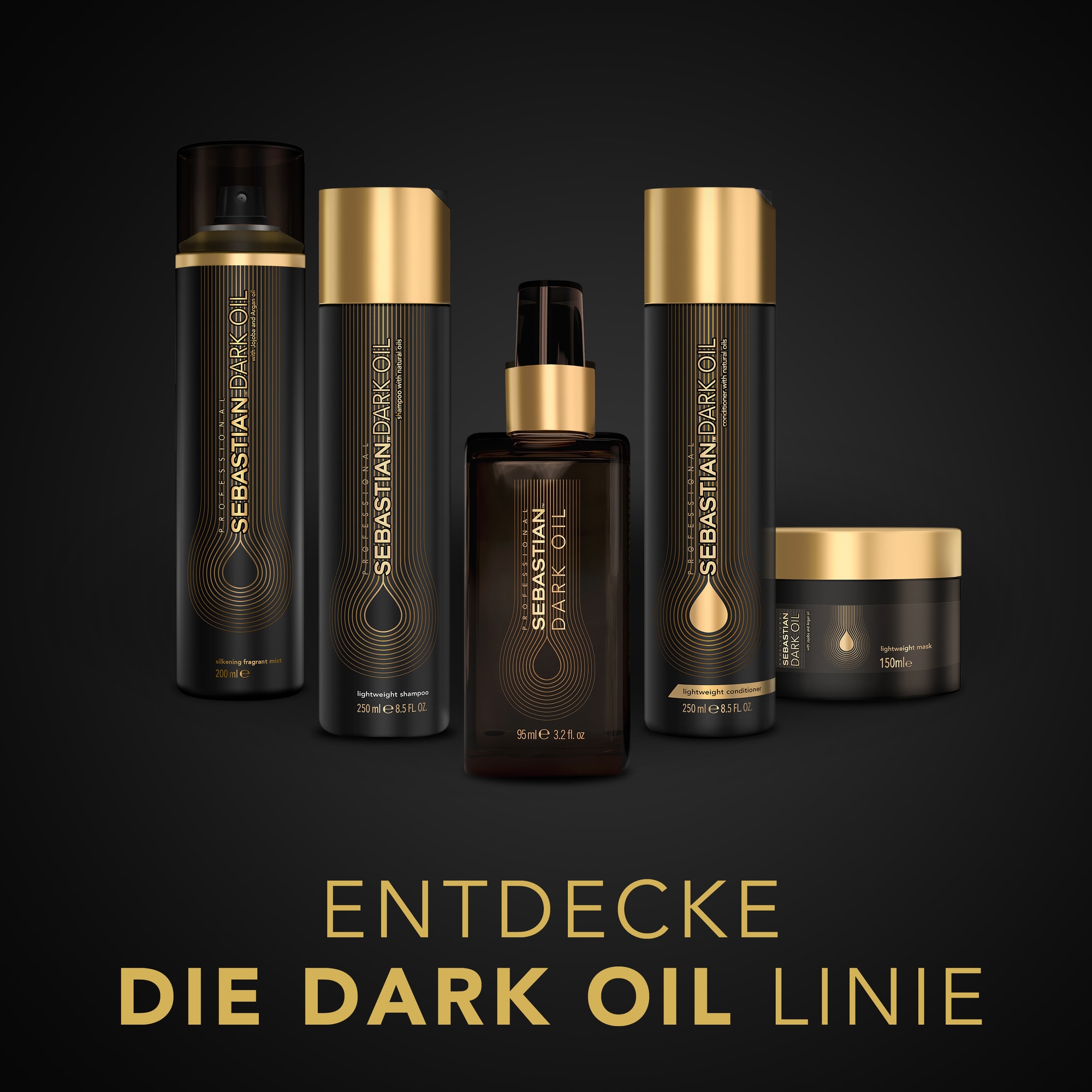 Sebastian Professional Haarspülung »DarkOil Conditioner« leichte Pflege, reichhaltige Öle, sorgt für geschmeidiges Haar