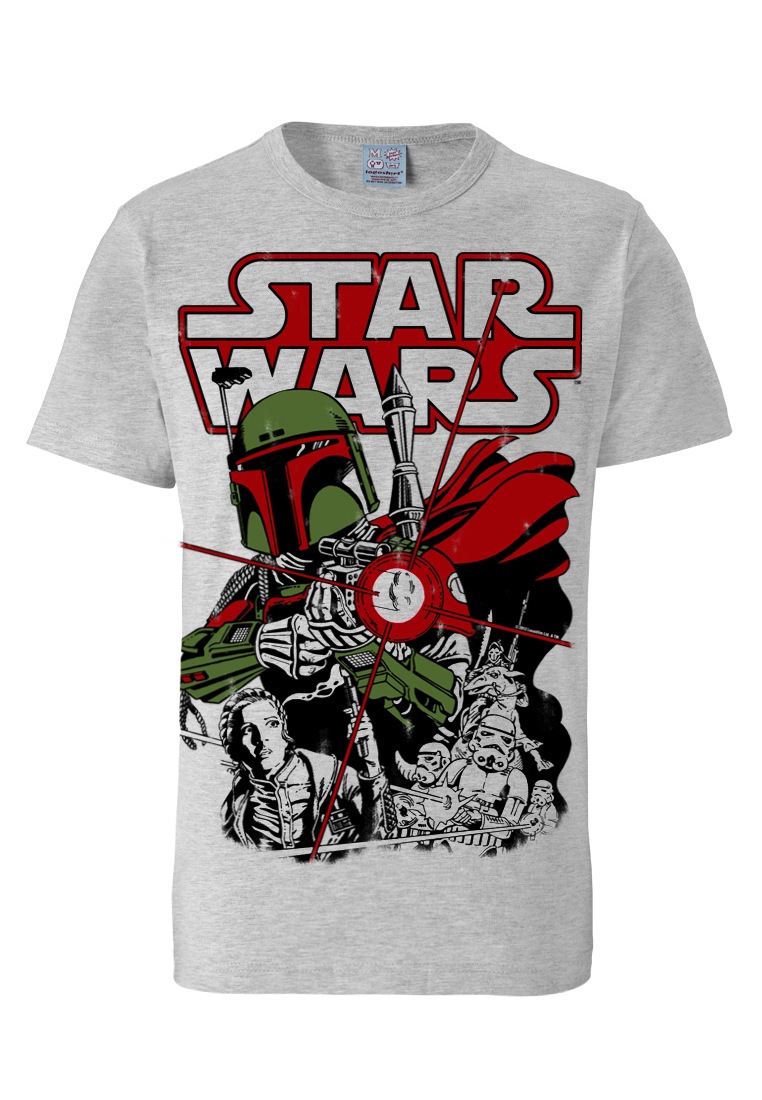 LOGOSHIRT T-Shirt »Boba Fett - Krieg der Sterne«, mit kultigem Frontprint