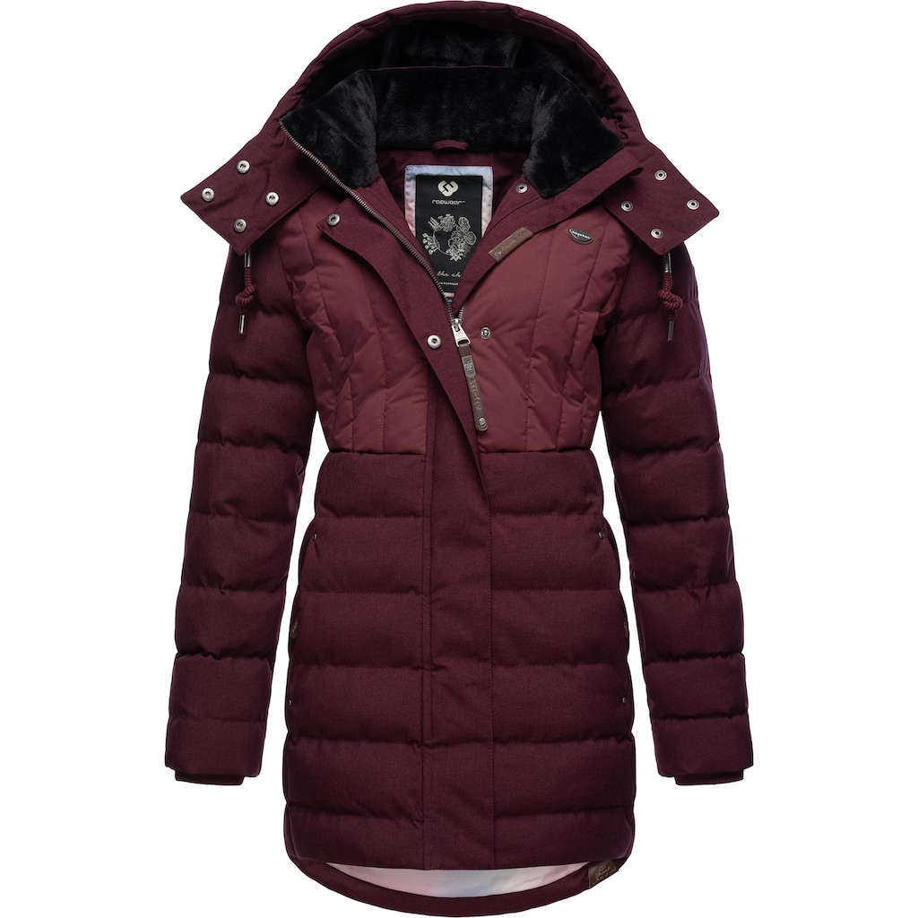 Ragwear Winterjacke »Ashanta Block«, mit Kapuze