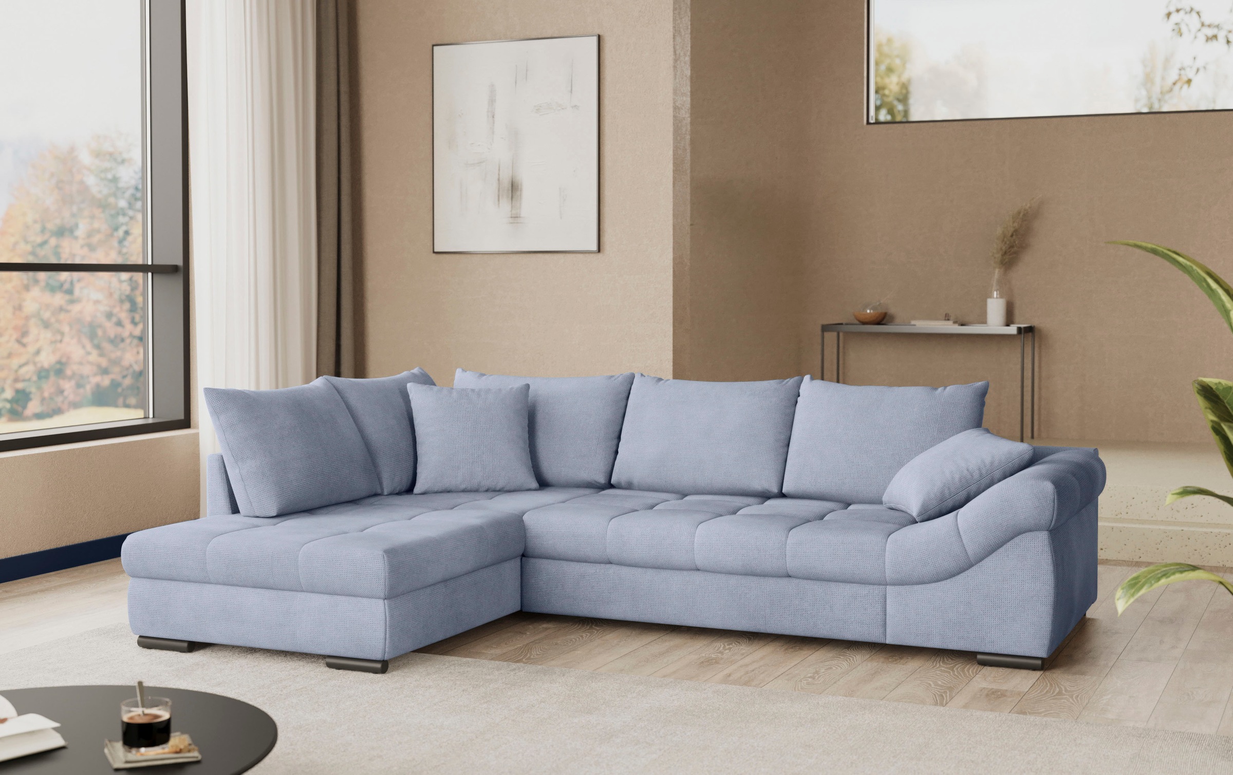 Mr. Couch Ecksofa "Allegro, L-Form" mit Hochschläfer-Bettauszug, wahlweise günstig online kaufen