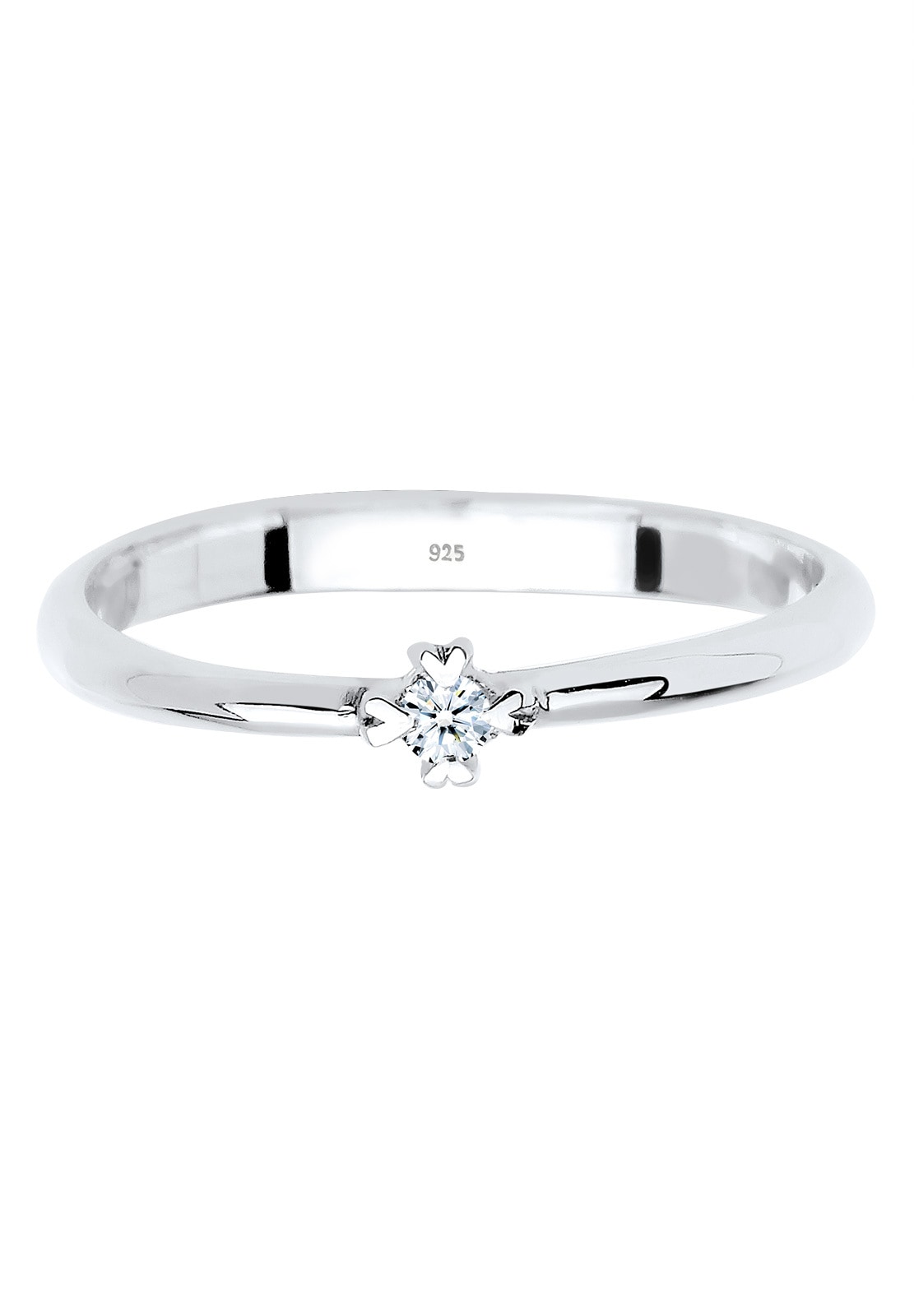 Elli DIAMONDS Verlobungsring »Solitär Verlobung Diamant 0.03 ct. 925 Silber«