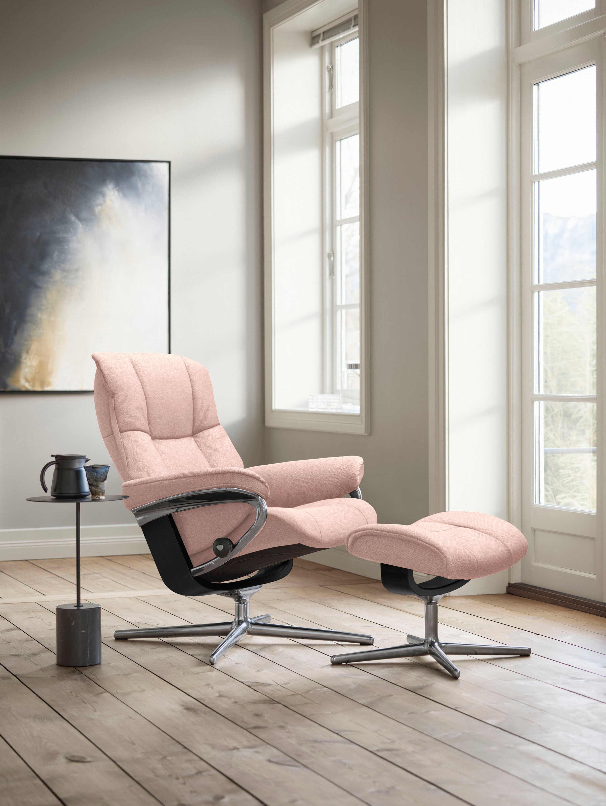 Stressless® Relaxsessel »Mayfair«, mit Cross Base, Größe S, M & L, Holzakzent Schwarz