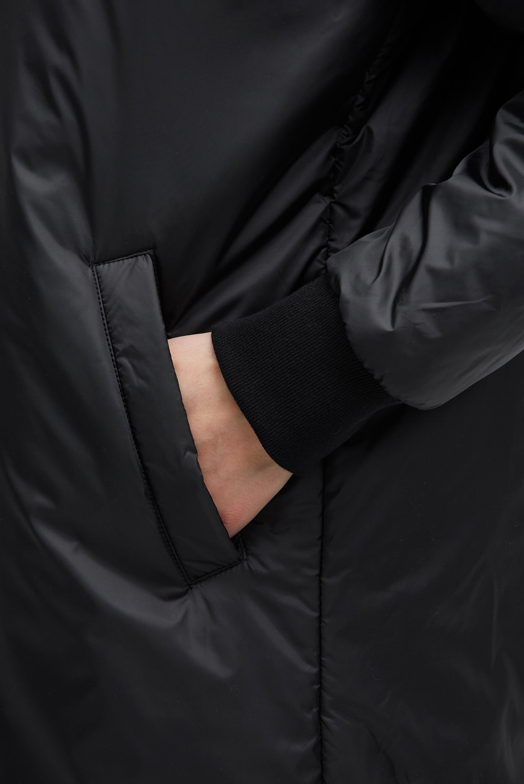 SENSES.THE LABEL Langjacke ohne Kapuze mit Zwei-Wege-Reißverschluss