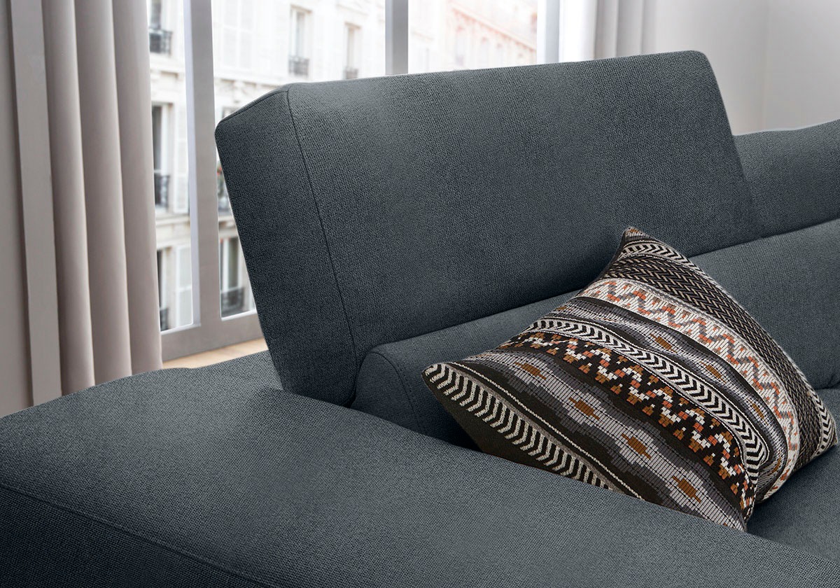 W.SCHILLIG Ecksofa »piedroo, Designsofa mit tollem Sitzkomfort, elegant und bequem, L-Form«, Kopfteilverstellung, wahlweise mit Sitztiefenverstellung, Breite 343cm