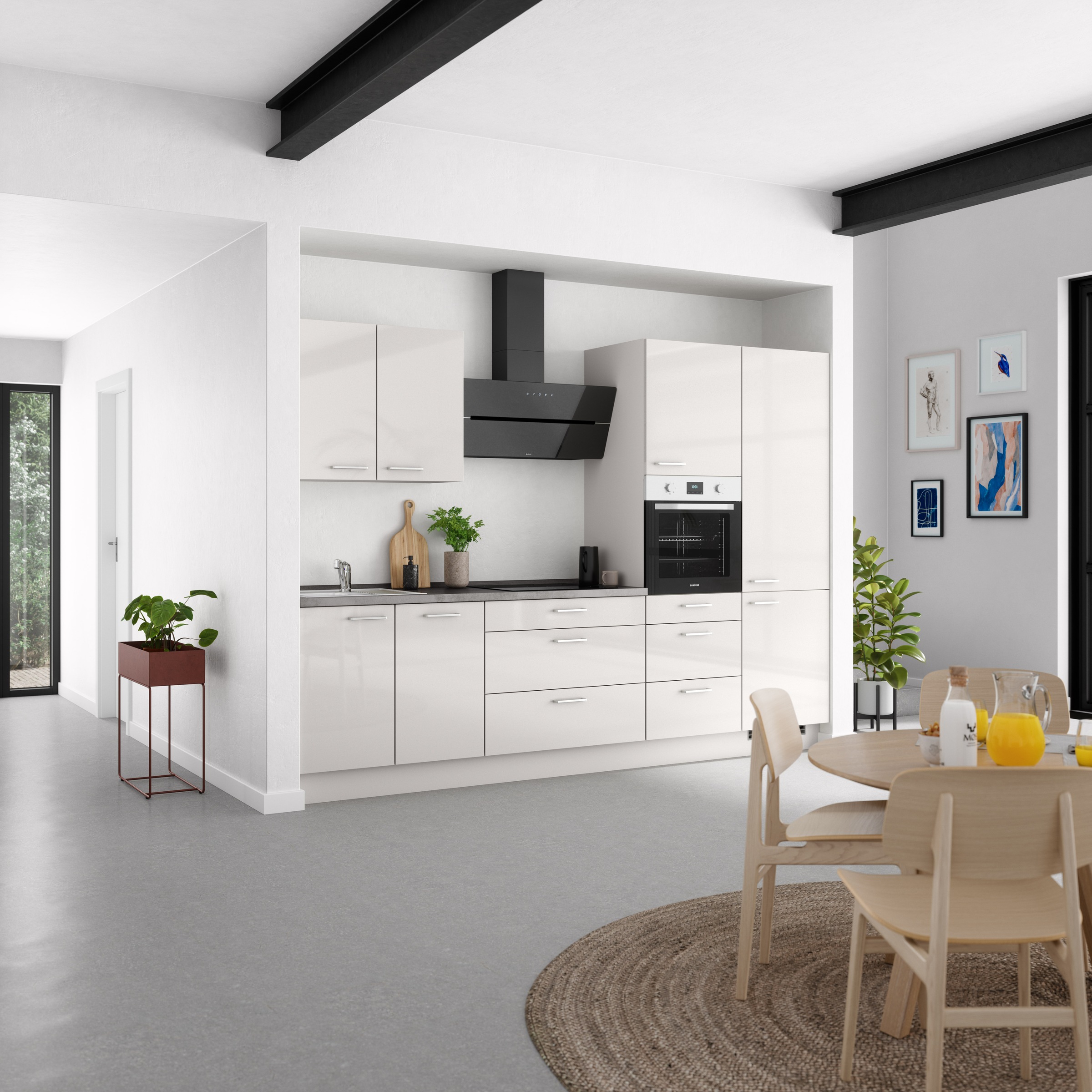 nobilia® Küchenzeile »"Flash II"«, vormontiert, Ausrichtung wählbar, Breite 300 cm, wahlw. mit E-Geräten