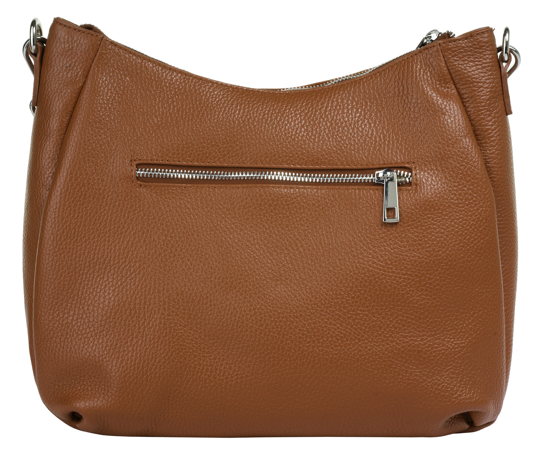 Umhängetasche SAMANTHA LOOK, Damen, Gr. B/H/T: 30cm x 25cm x 7cm onesize, braun (cognac), Leder, unifarben, Taschen Umhängetasche, echt Leder, Made in Italy 3