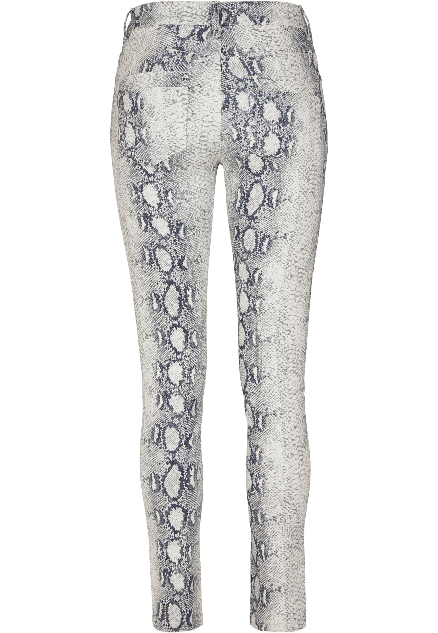 URBAN CLASSICS Stoffhose »Urban Classics Damen Ladies Animal Stretch Twill Skinny Pants«, (1 tlg.)