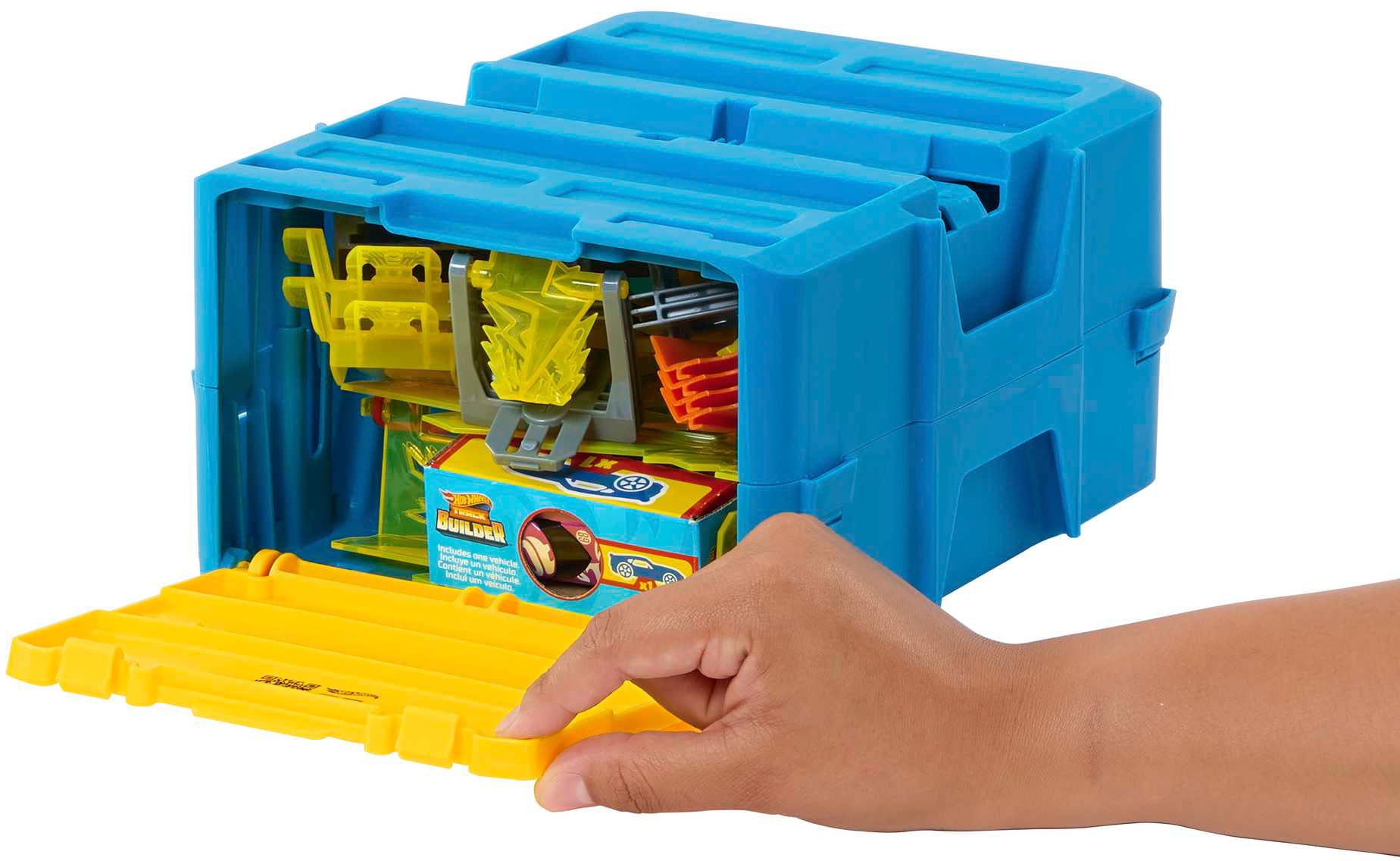 Hot Wheels Autorennbahn »TrackTrack-Builder im Blitzdesign«, inklusive Spielzeugauto