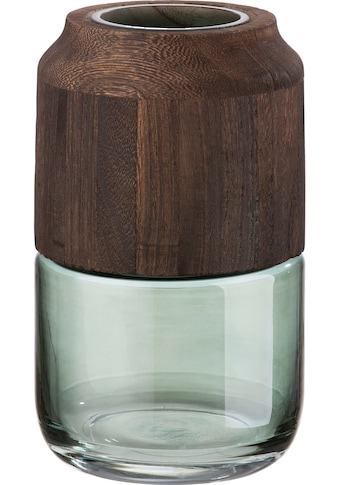 Tischvase »Colletta«, aus Glas, mit abnehmbarem Holzelement