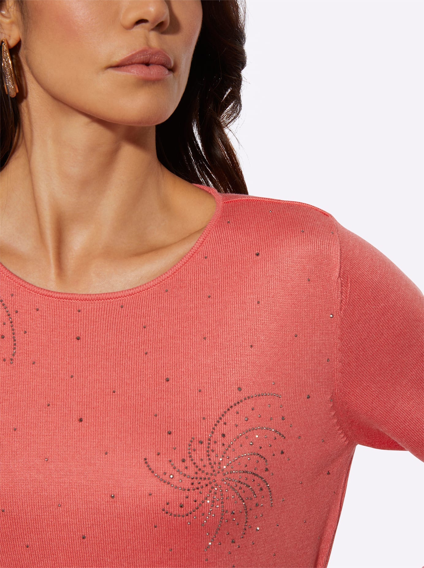 creation L Kurzarmpullover »Lyocell-Viskose-Pullover«