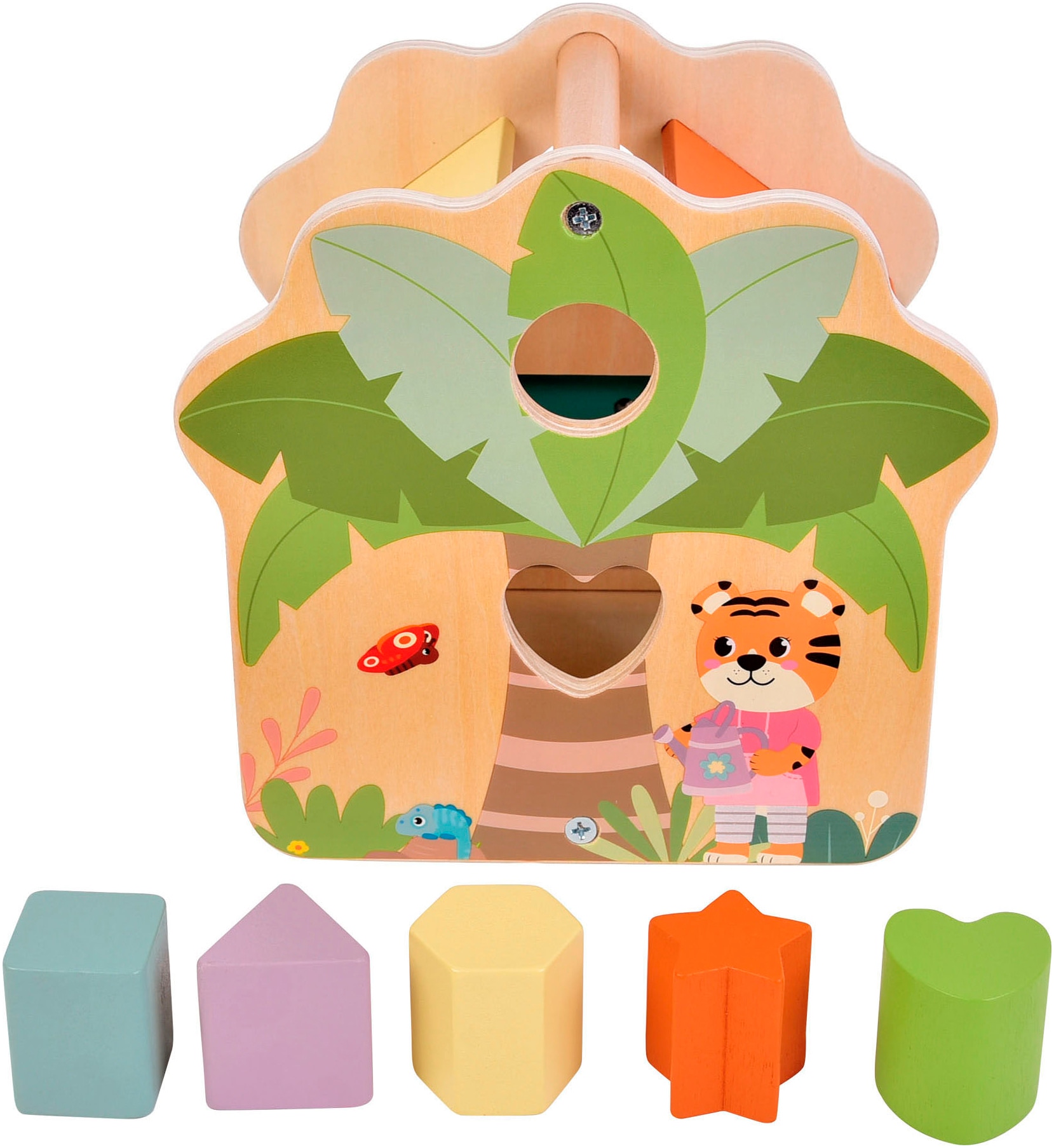 Small Foot Steckspielzeug »Steckwürfel Haus Jungle F.«