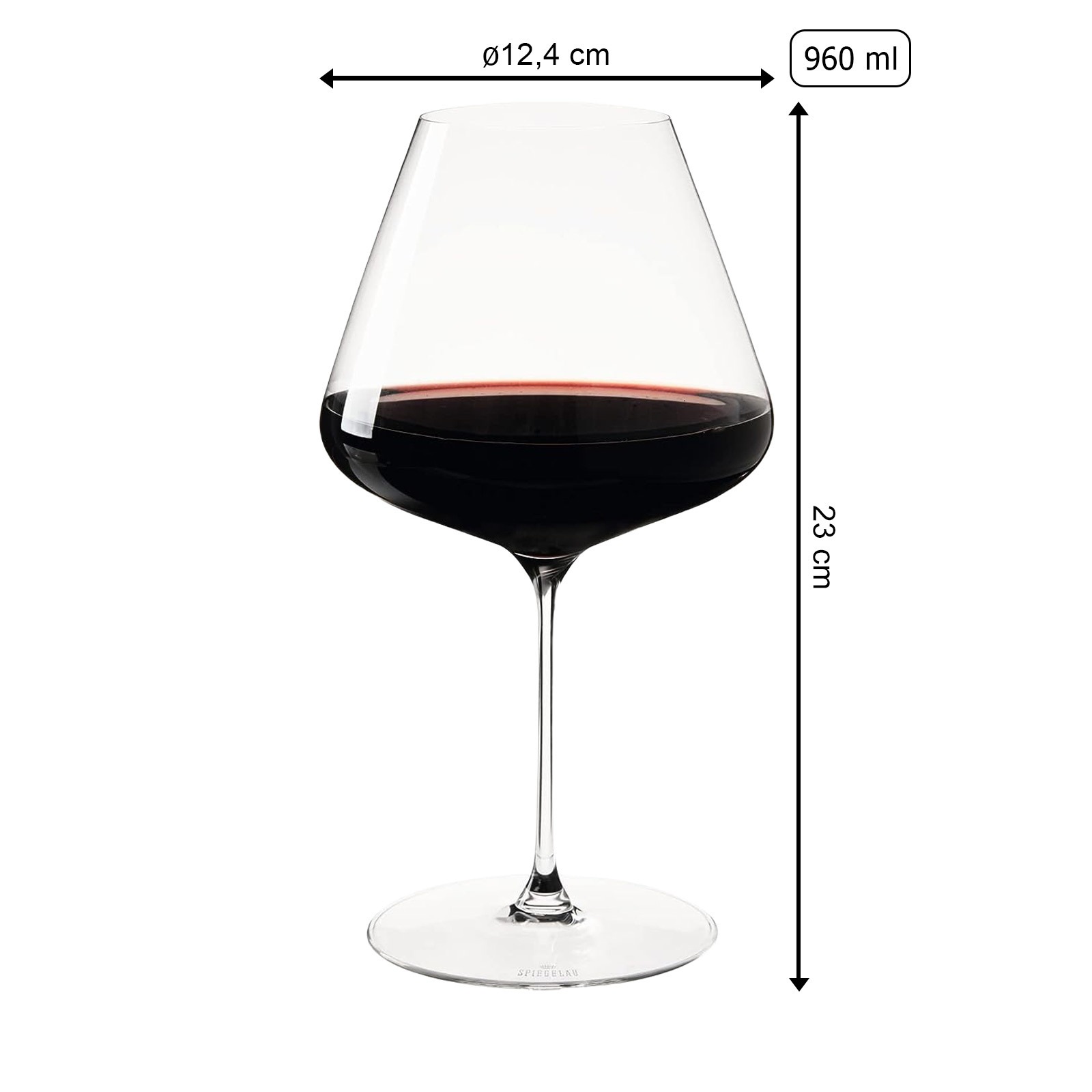 SPIEGELAU Rotweinglas "Burgundergläser Definition 960 ml 6er Set transparent" Spülmaschinengeeignet