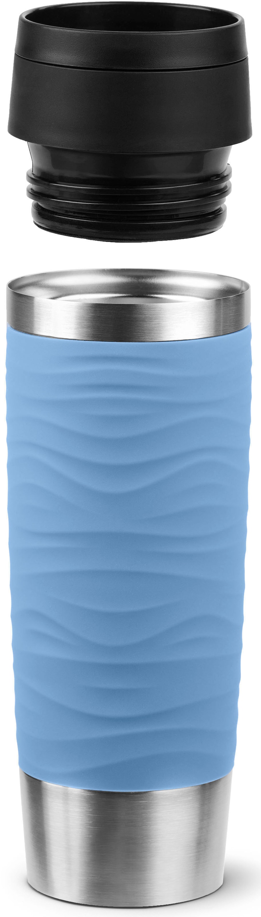 Emsa Thermobecher »Travel Mug Classic Wave«, 4h heiß, 8h kalt, 100% dicht, spülmaschinenfest, 360°-Trinköffnung