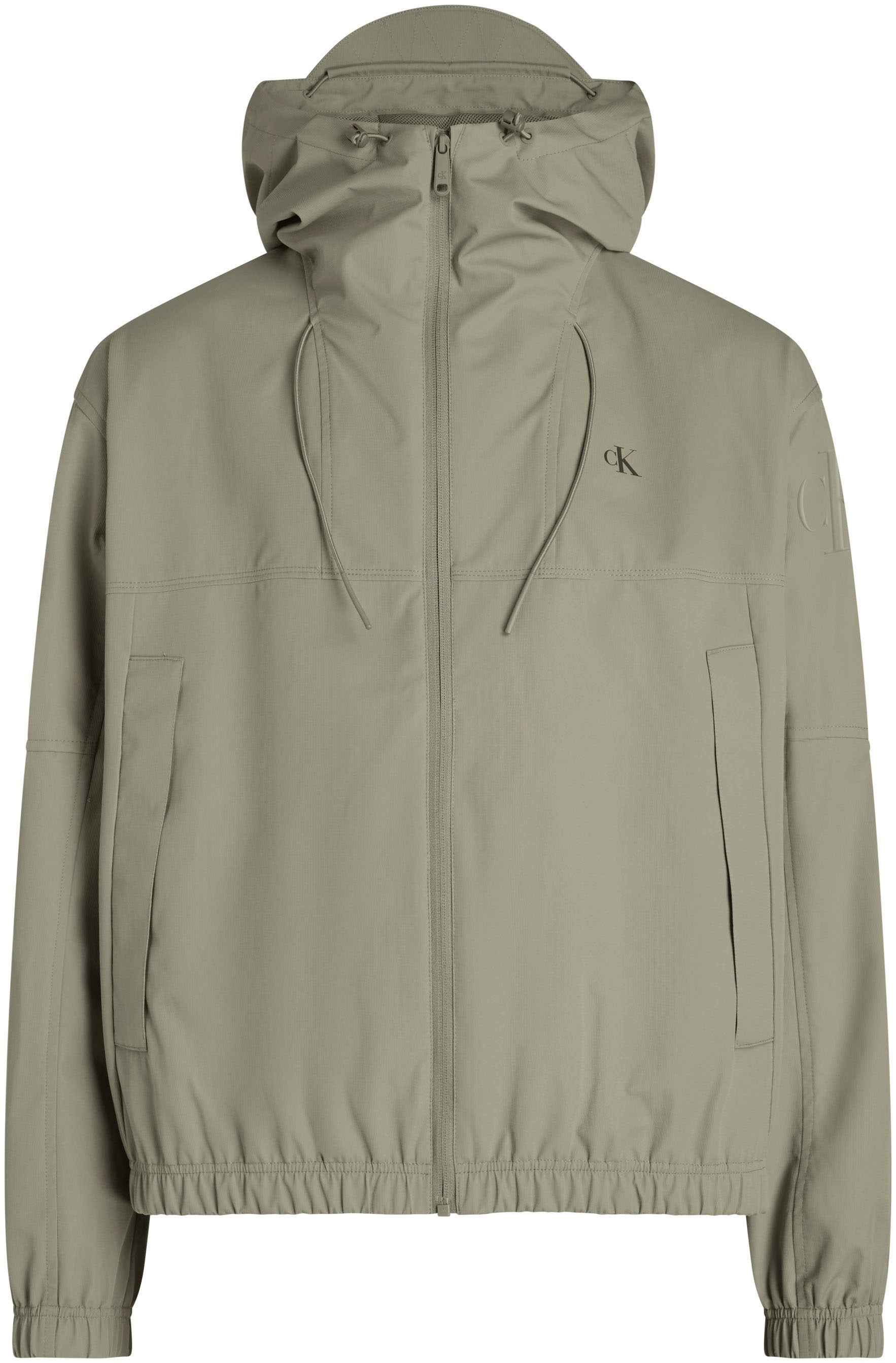 Calvin Klein Jeans Allwetterjacke »TECHNICAL JACKET« mit Kapuze Logodruck, Eingriffstaschen
