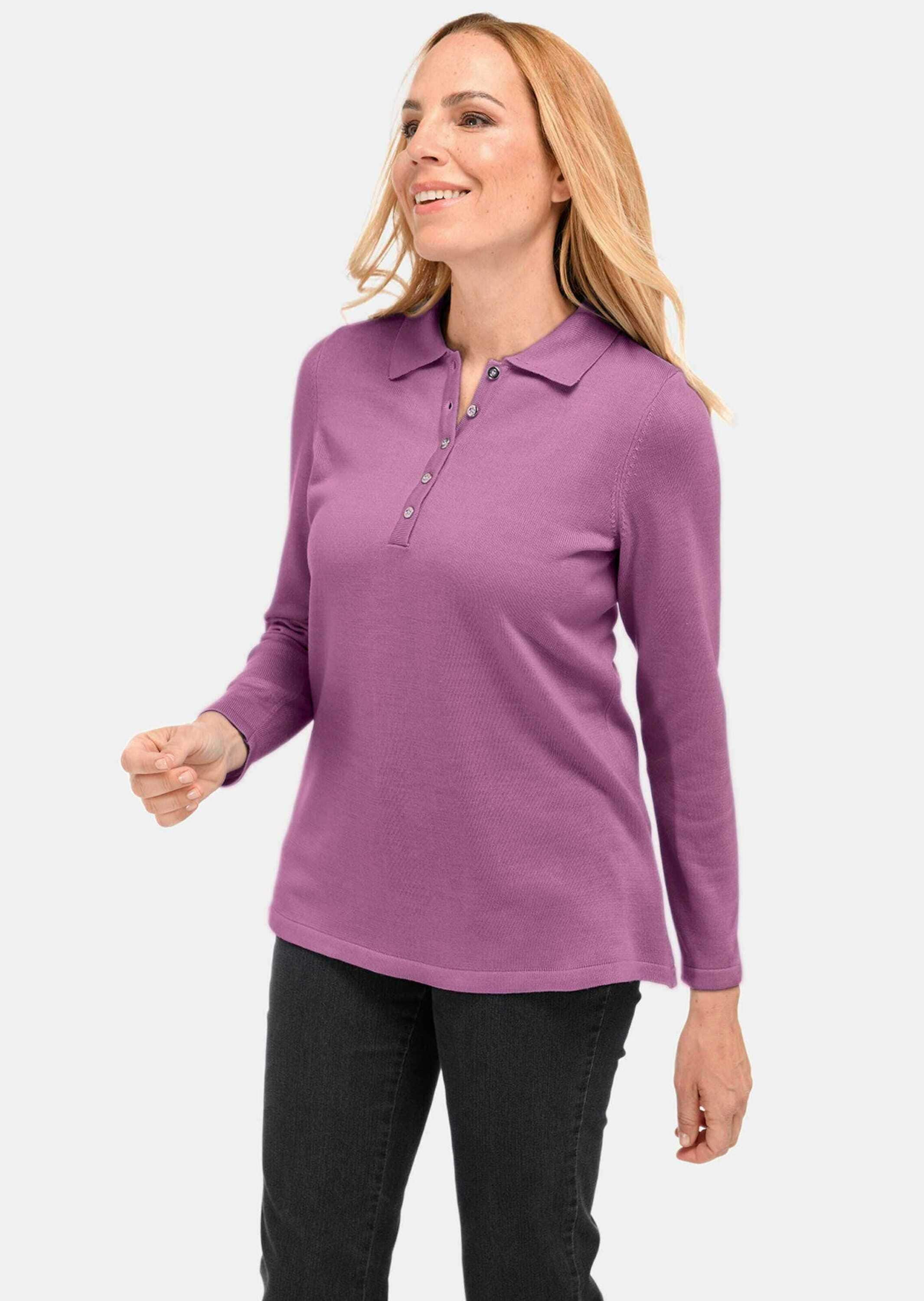 GOLDNER Strickpullover »Unkomplizierter Pullover mit Polokragen«