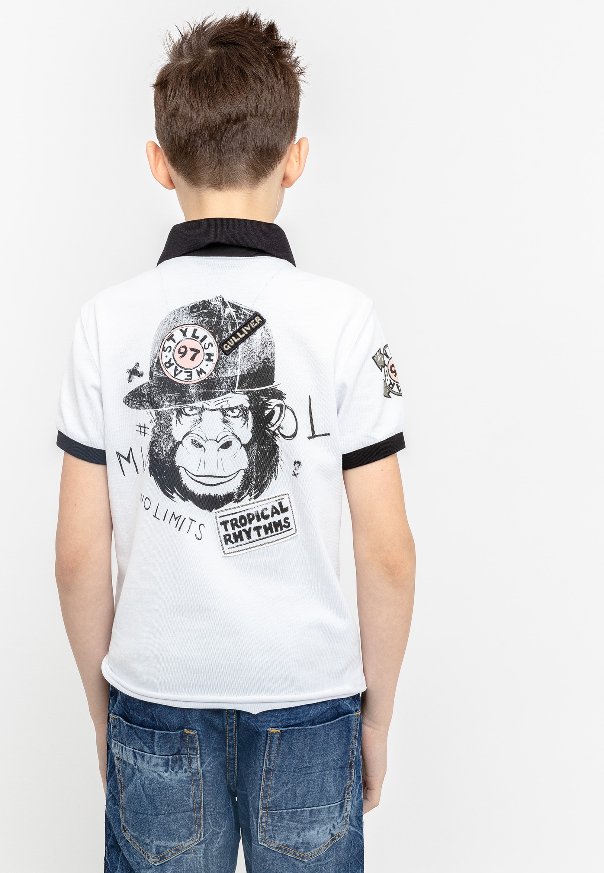 Gulliver mit Print | Animal ▷ stylischem kaufen BAUR Poloshirt,