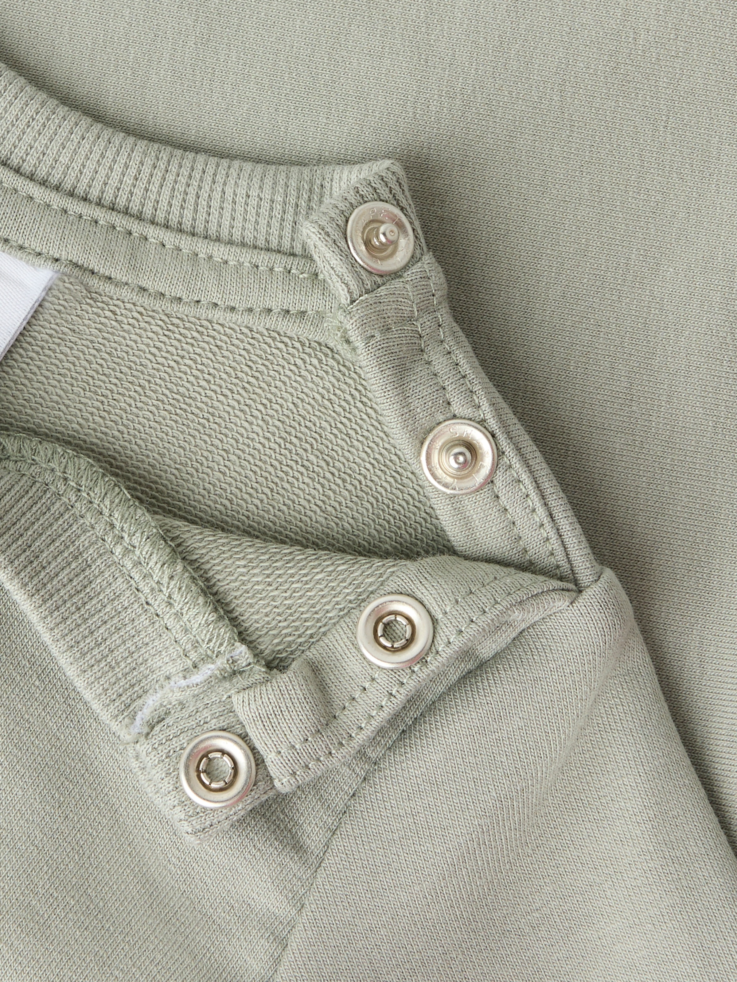 Name It Sweatshirt »NBNTAKKI für Mädchen und Jungen mit Druckknopf und Stretch«, unifarben, casual, regular fit, Baumwollmix, Rundhals
