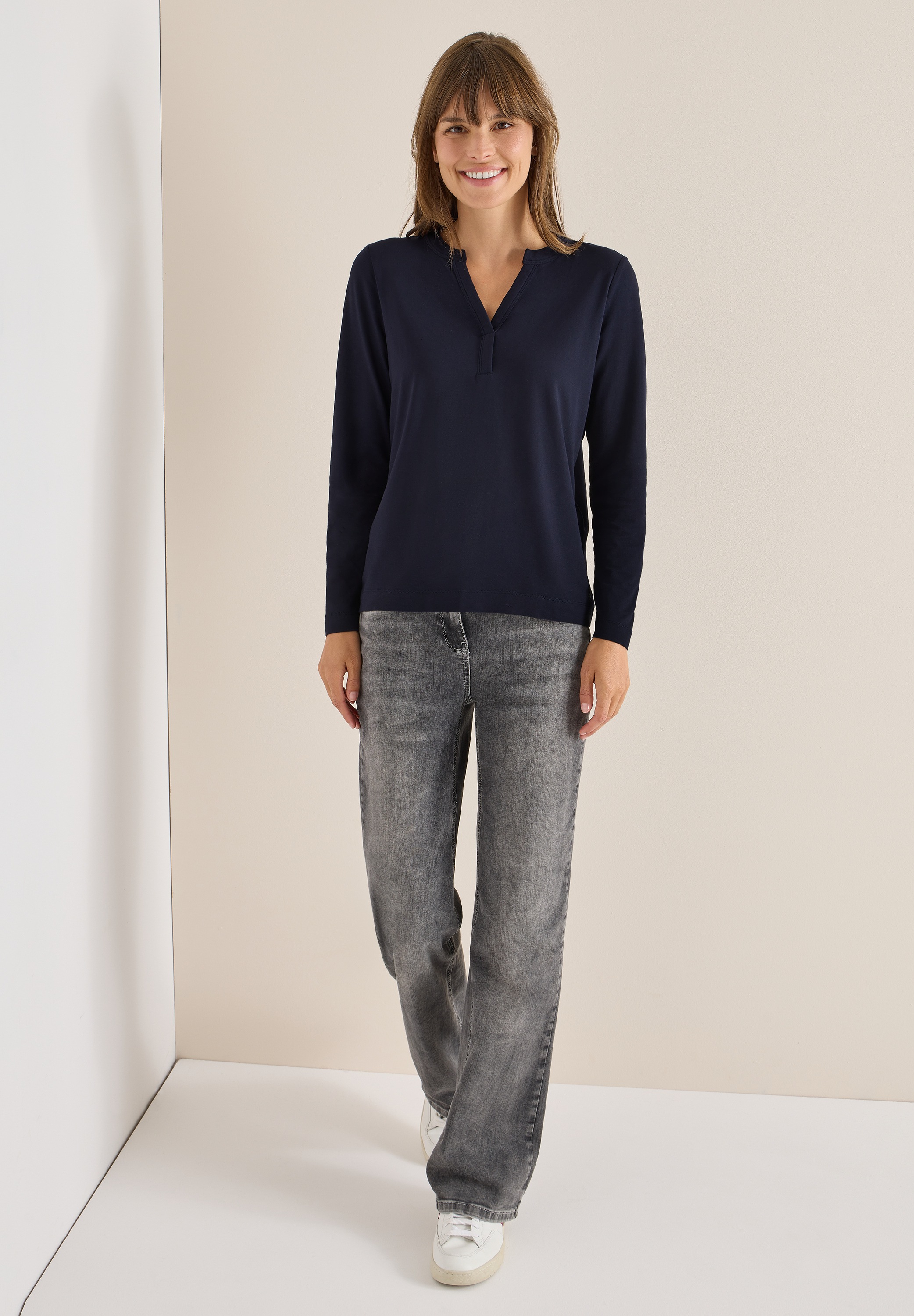 Cecil Langarmshirt im soften Baumwoll-Mix