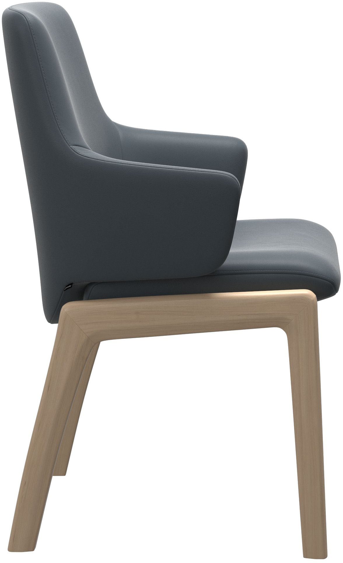 Stressless® Polsterstuhl »Laurel«, Leder BATICK, Low Back mit Armlehne, Größe L, mit abgerundeten Beinen in Schwarz