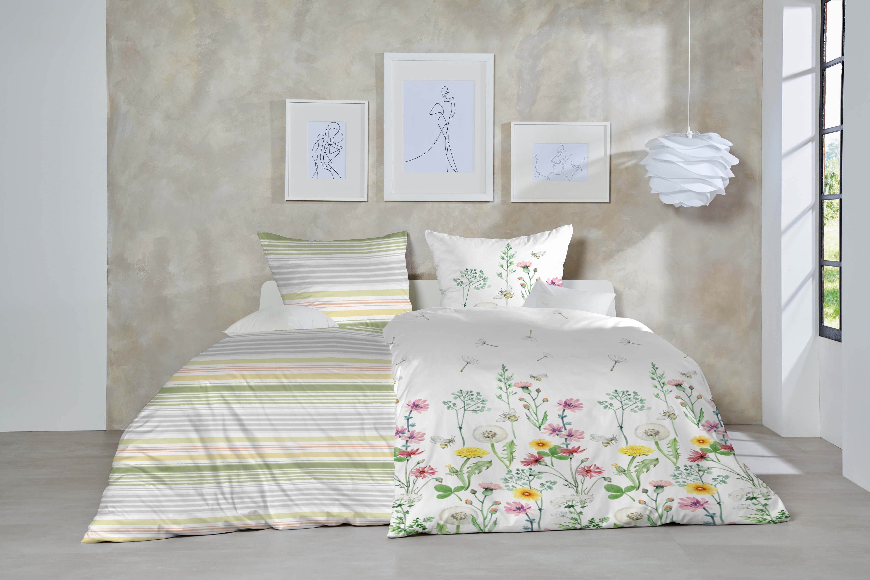 Thumbnail - Primera Bettwäsche "Renforce-Bettwäsche Oh my Garden" 2 Stk. tlg. mit zarten Blüten