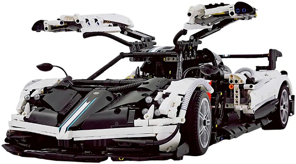 Konstruktions-Spielset »Pagani Huayra BC 1:8 weiss Bricks«, (2892 St.), im Maßstab...