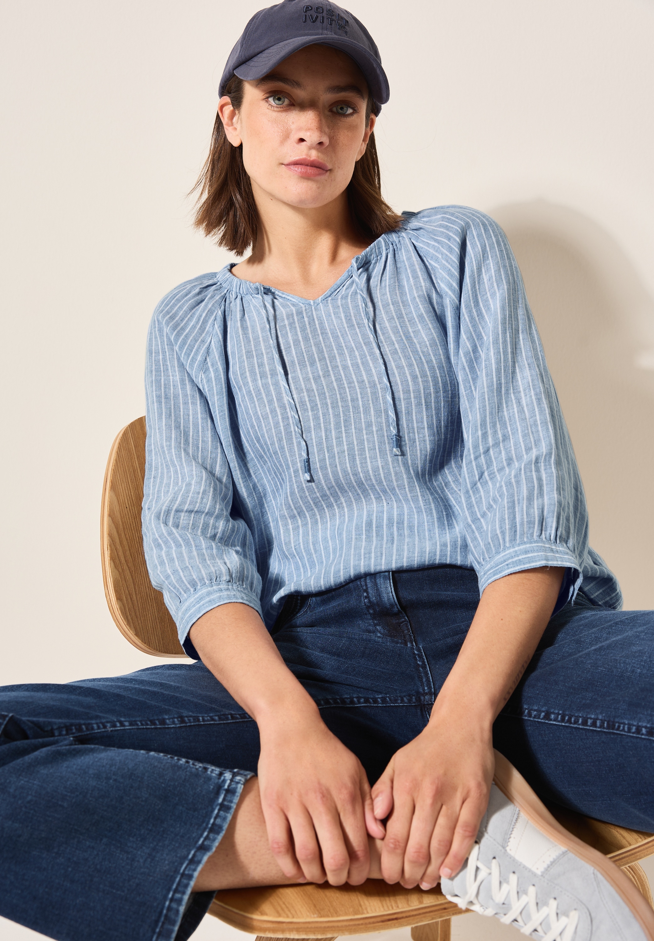 Cecil Shirtbluse, 3/4-Arm in Streifen-Optik günstig online kaufen
